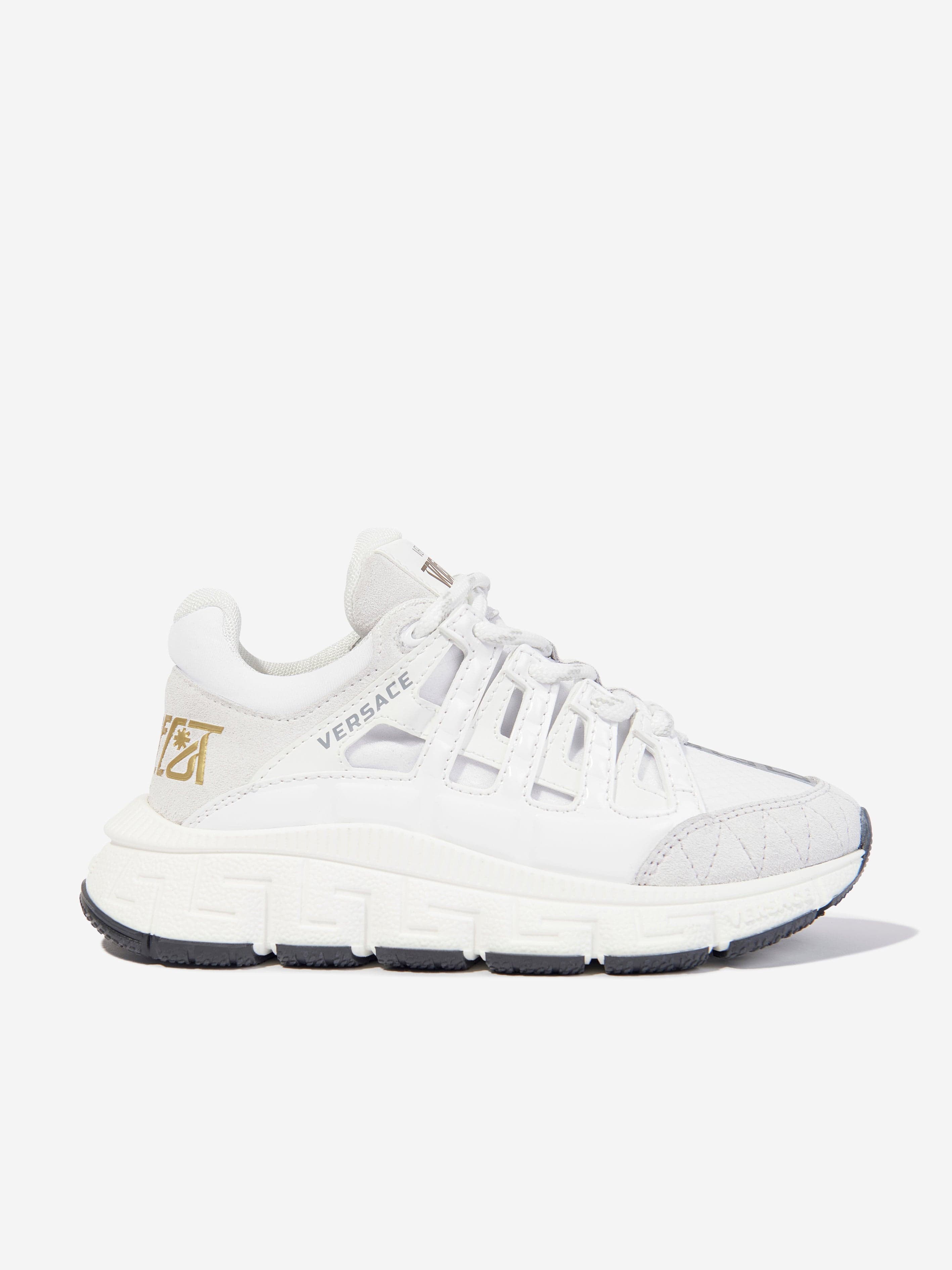 Versace Kids Trigreca Trainers in White