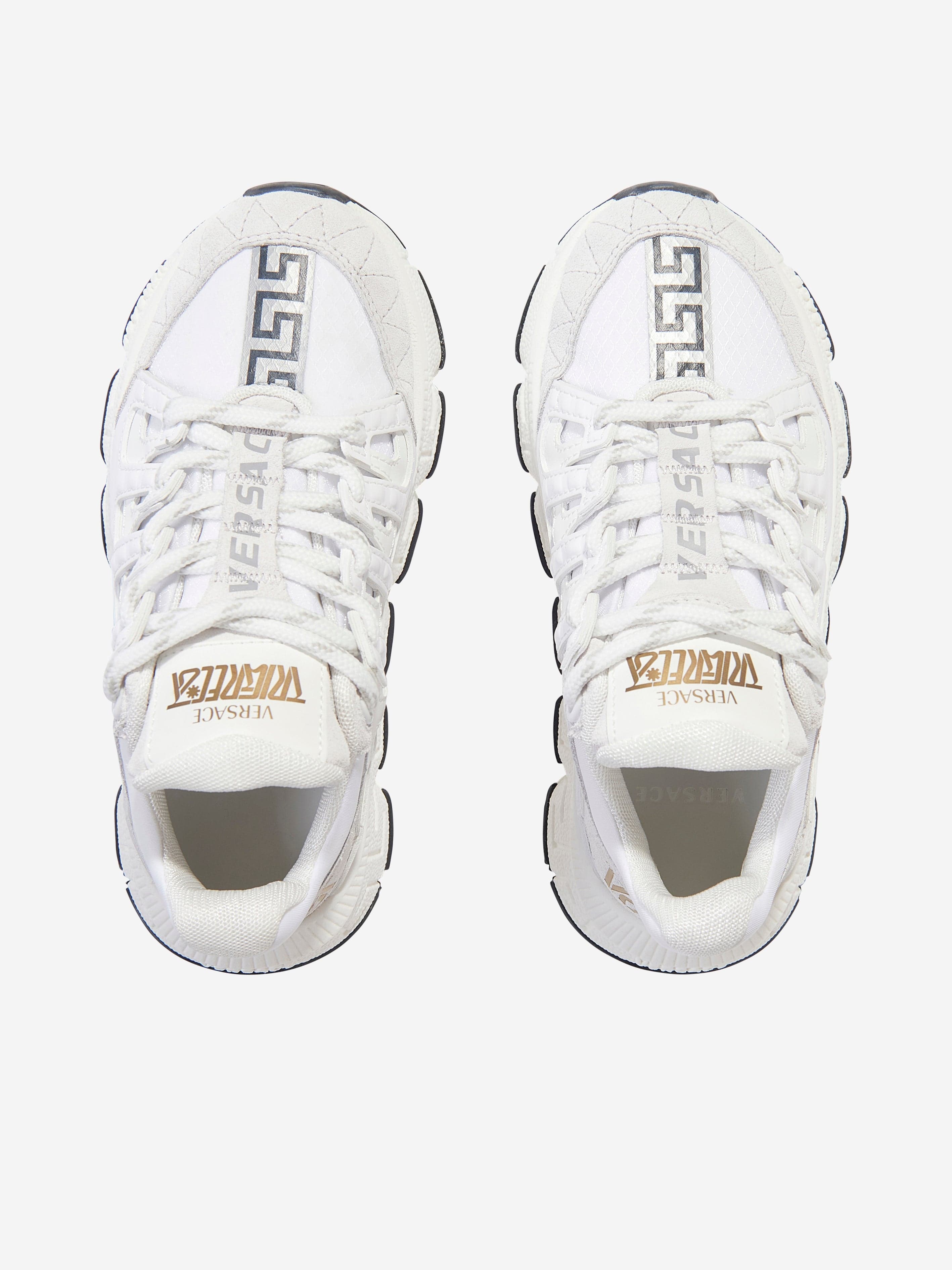 Versace Kids Trigreca Trainers in White