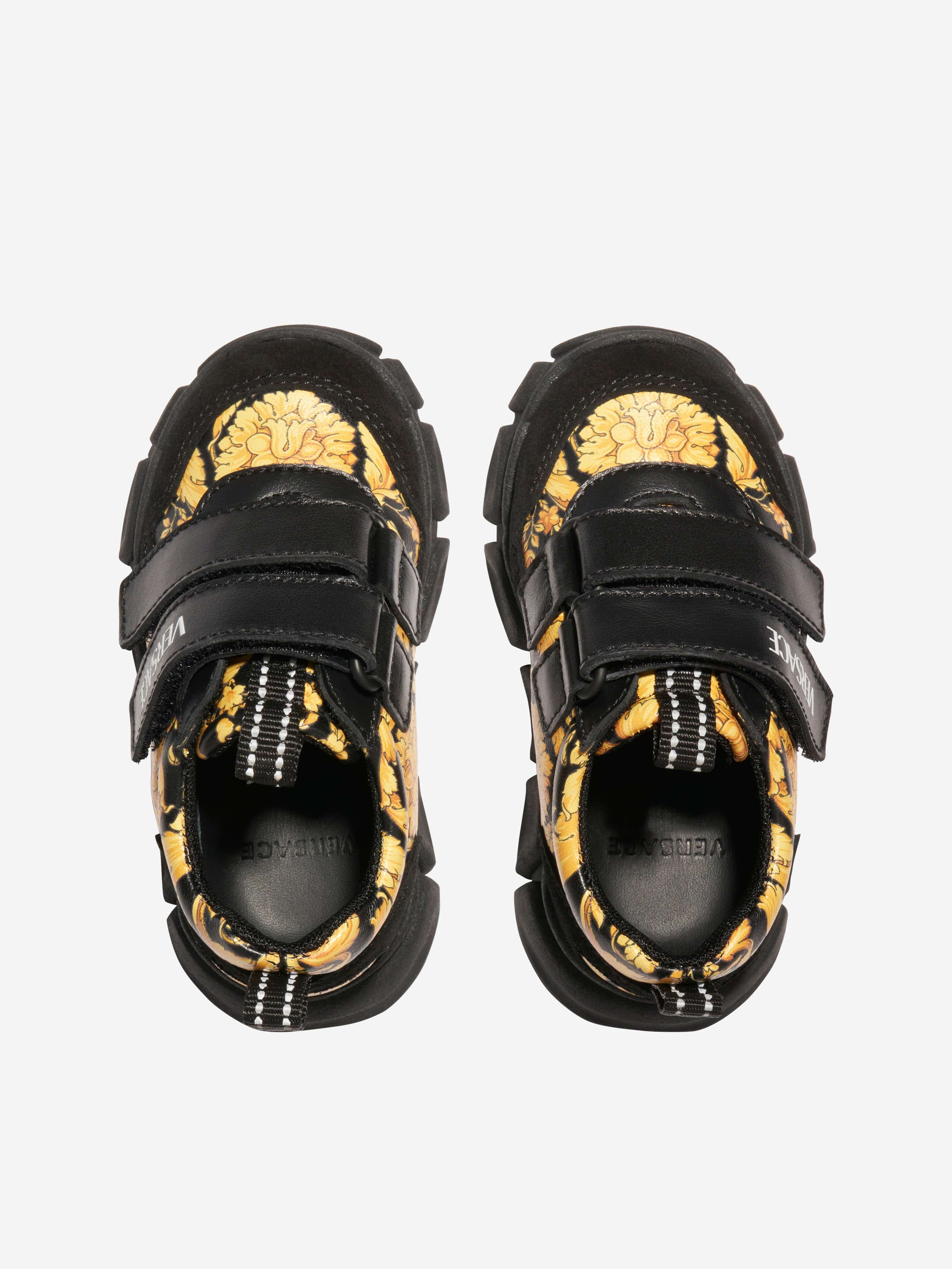 Versace Kids Barocco Trainers in Black