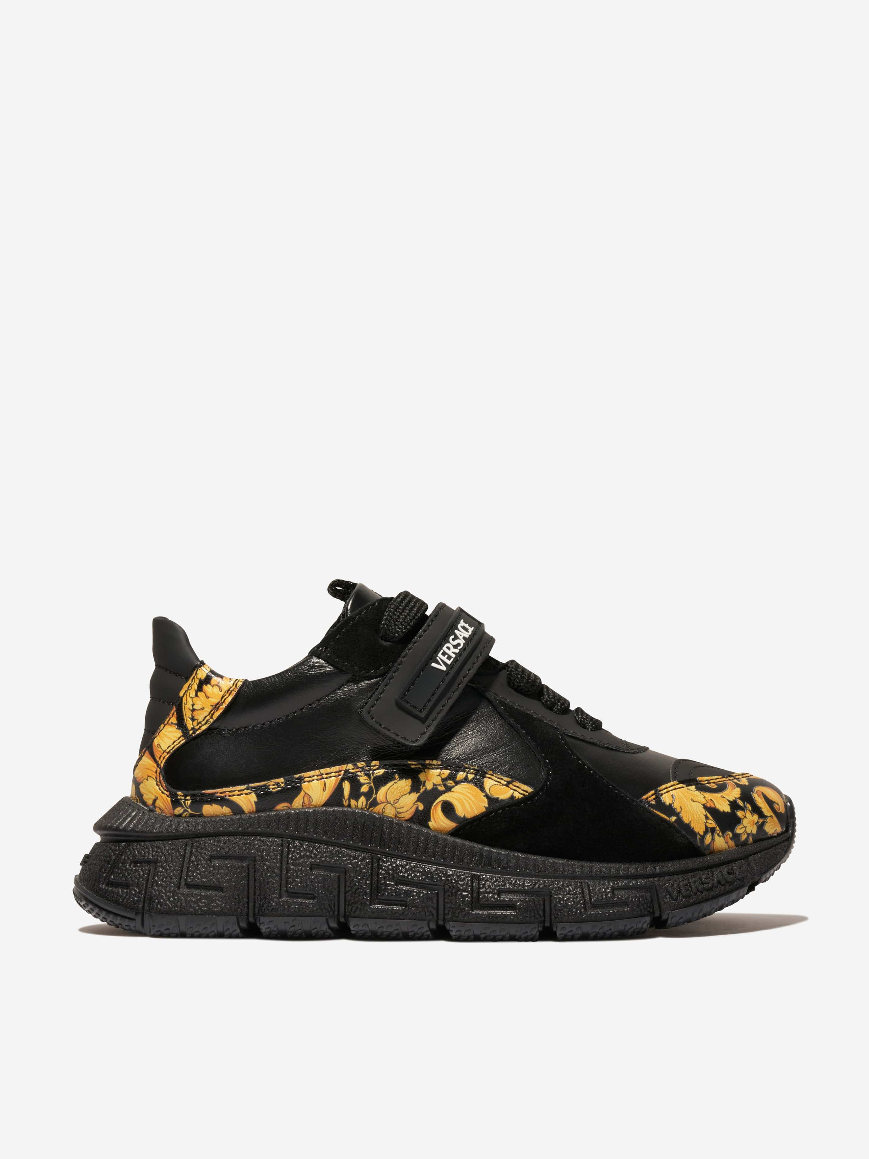 Versace Kids Barocco Trainers in Black