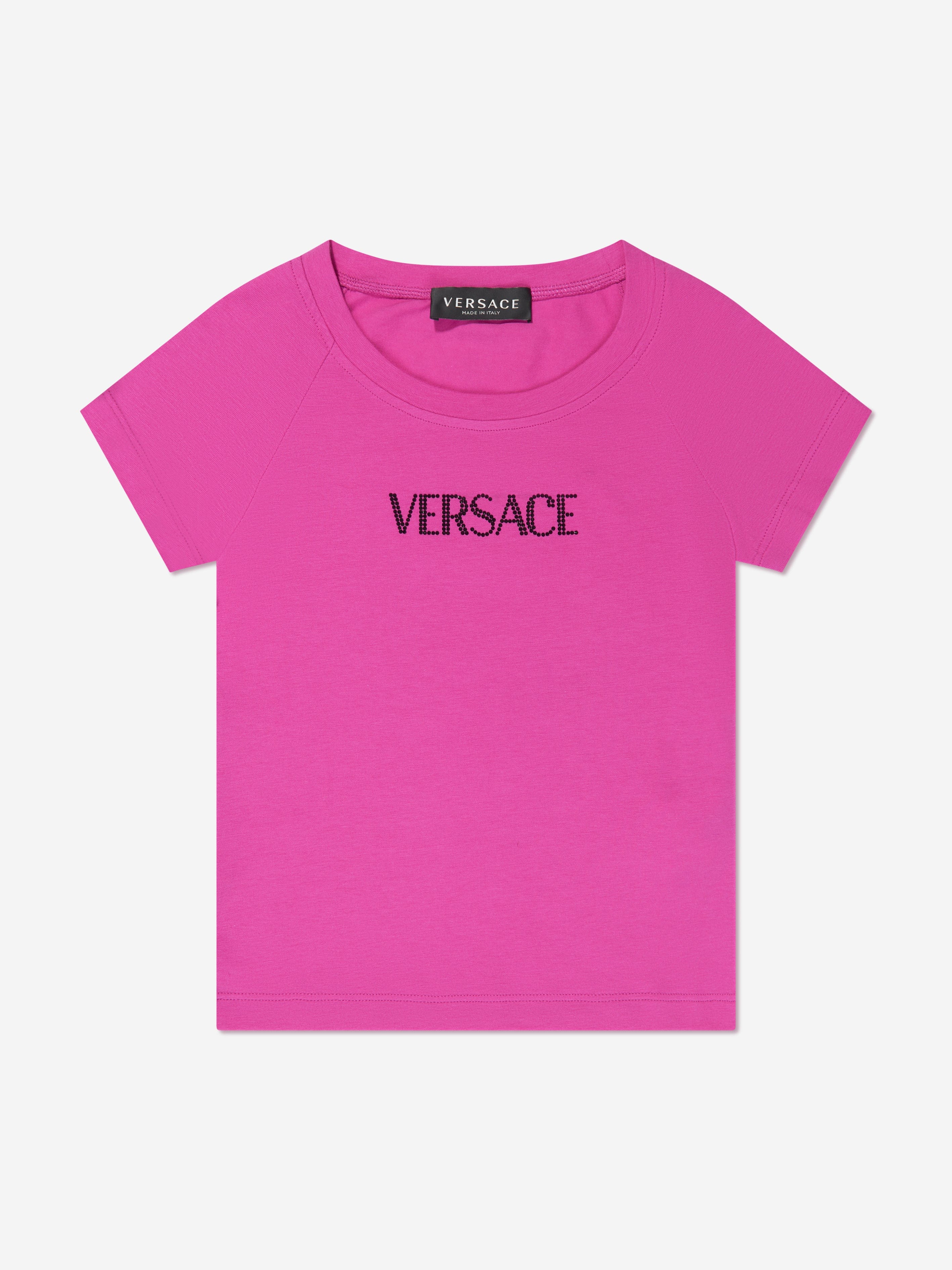 Versace Girls Logo T-Shirt in Pink