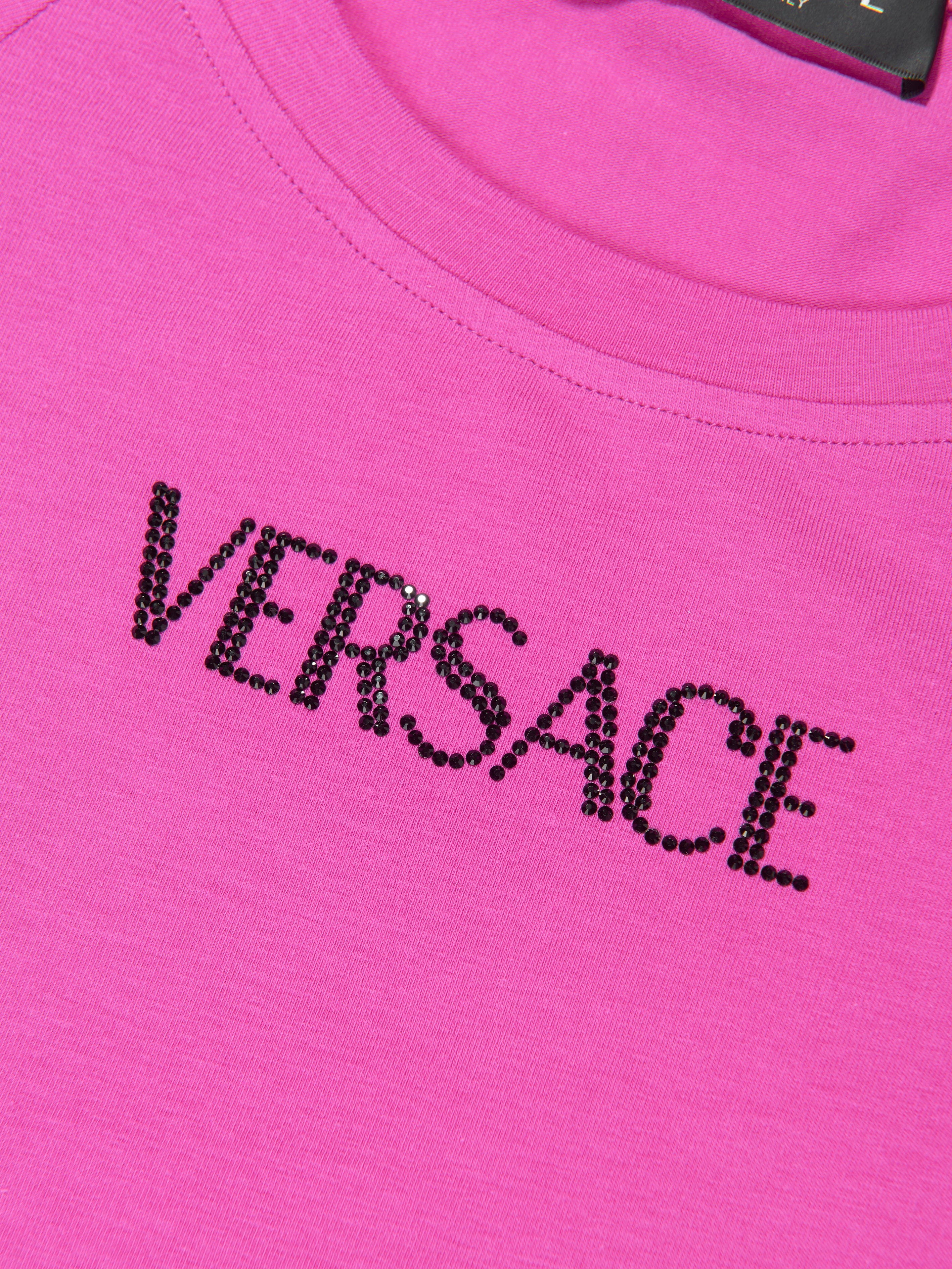 Versace Girls Logo T-Shirt in Pink