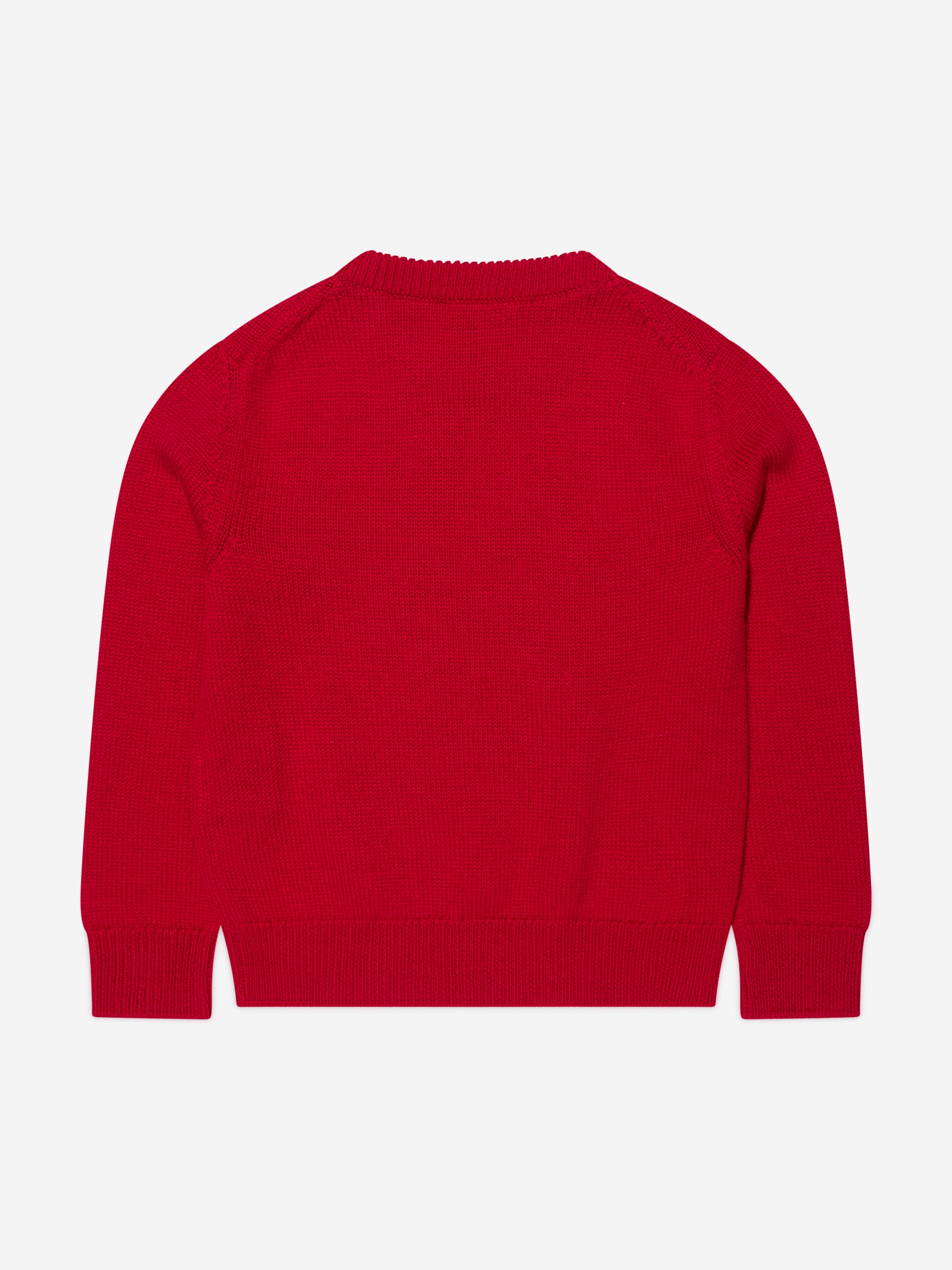 Versace Girls Knitted Medusa Jumper in Red