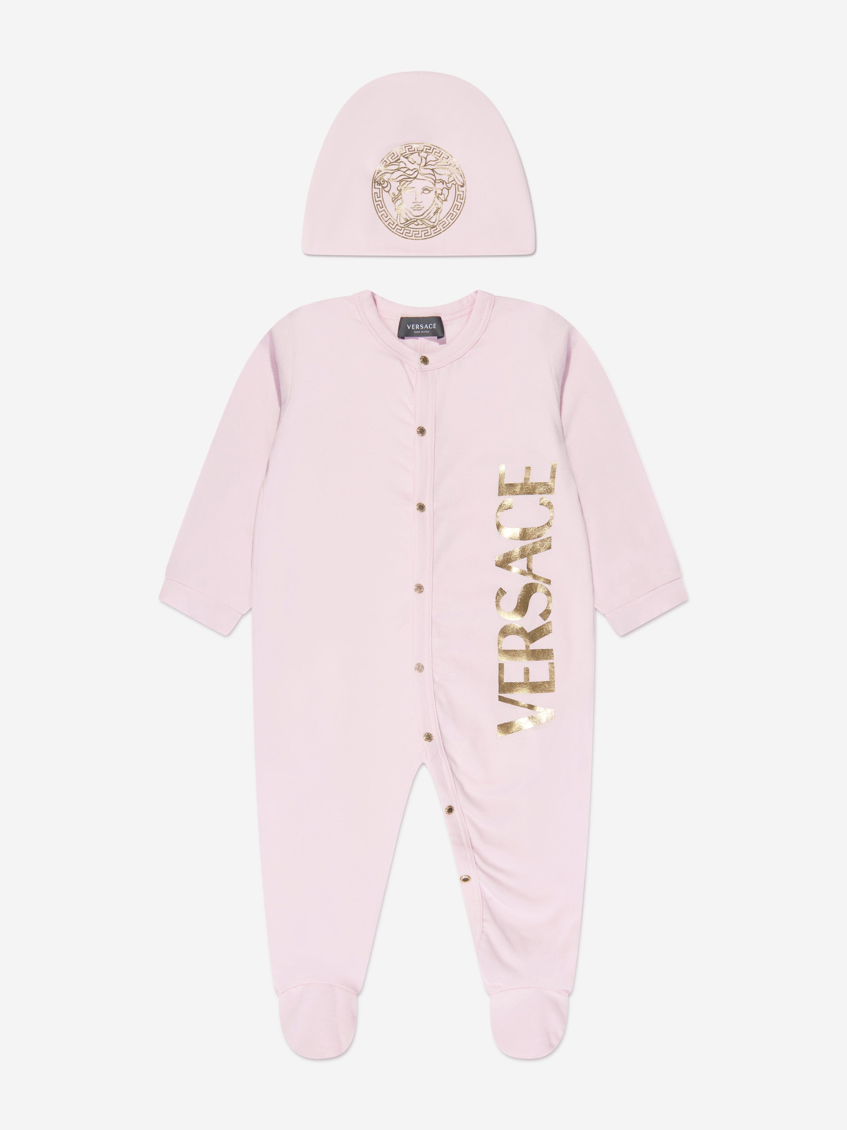 Versace Baby Girls Babygrow Gift Set in Pink