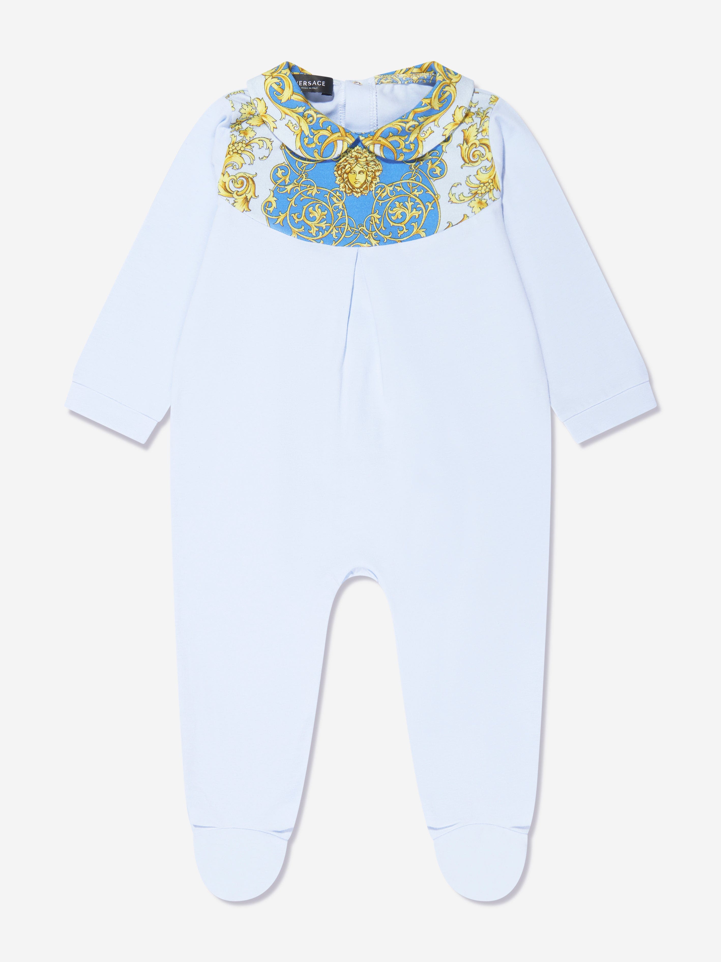 Versace Baby Boys Babygrow Gift Set in Blue