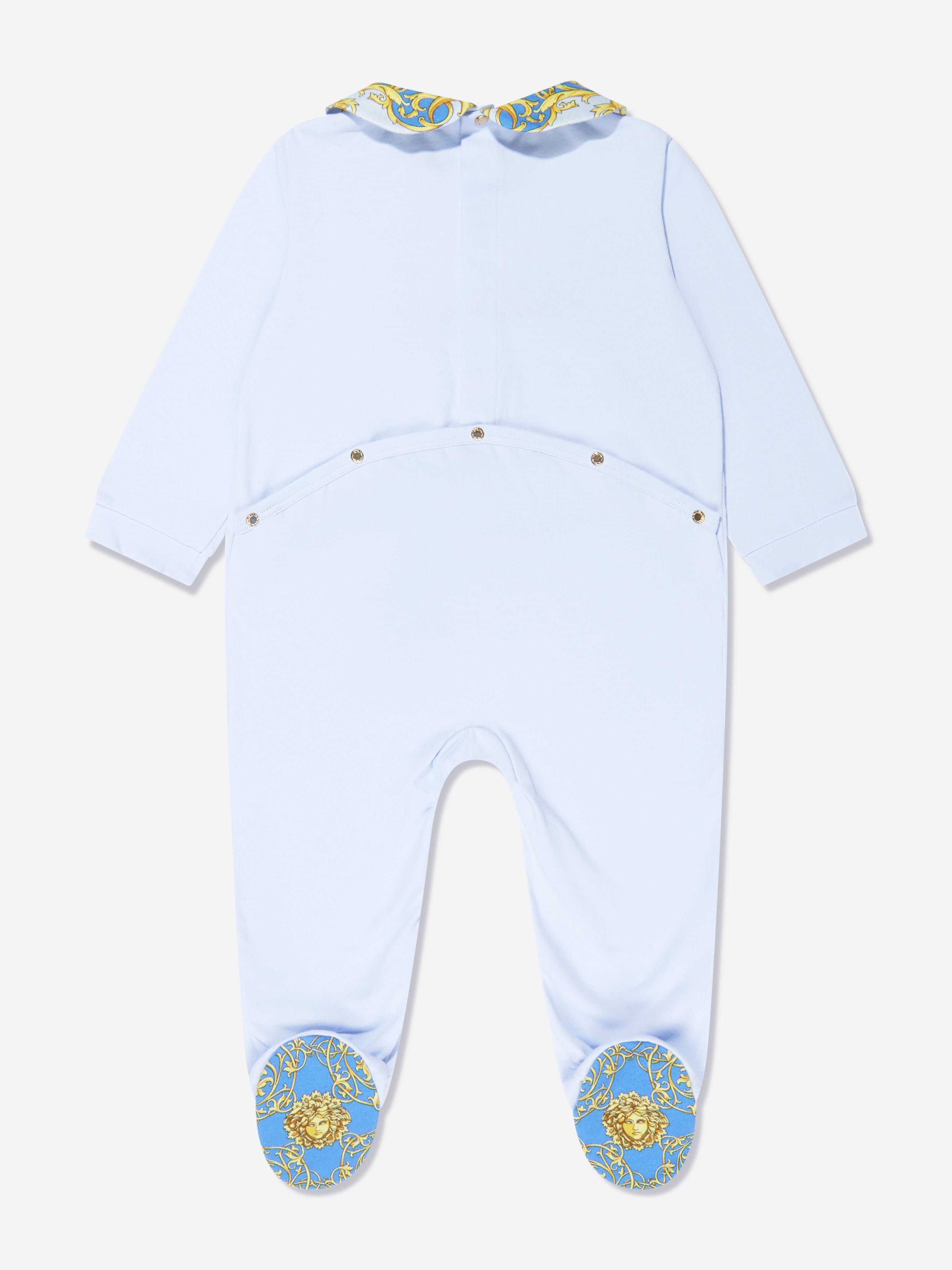 Versace Baby Boys Babygrow Gift Set in Blue