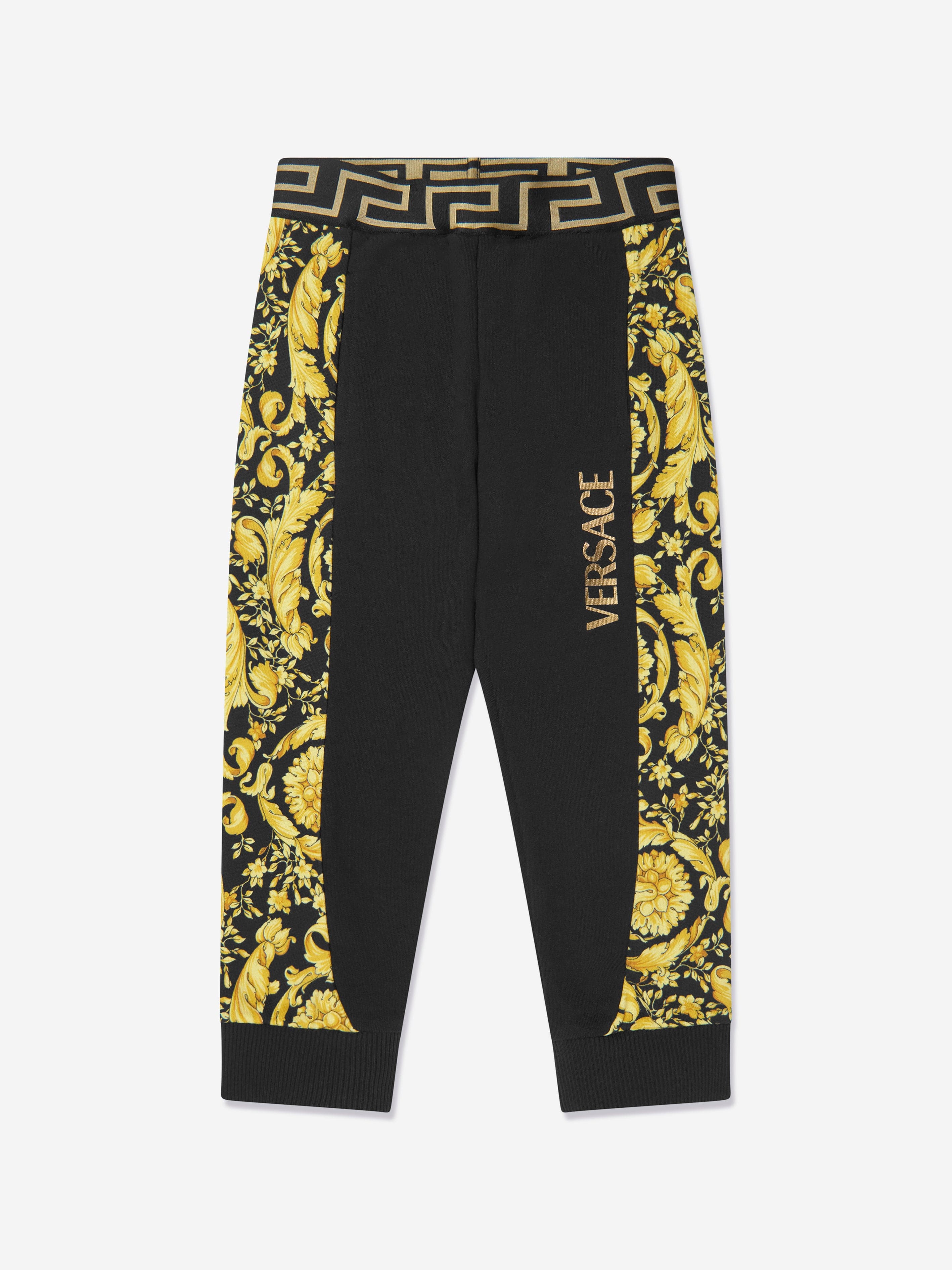 Versace Kids Barocco Logo Joggers in Black