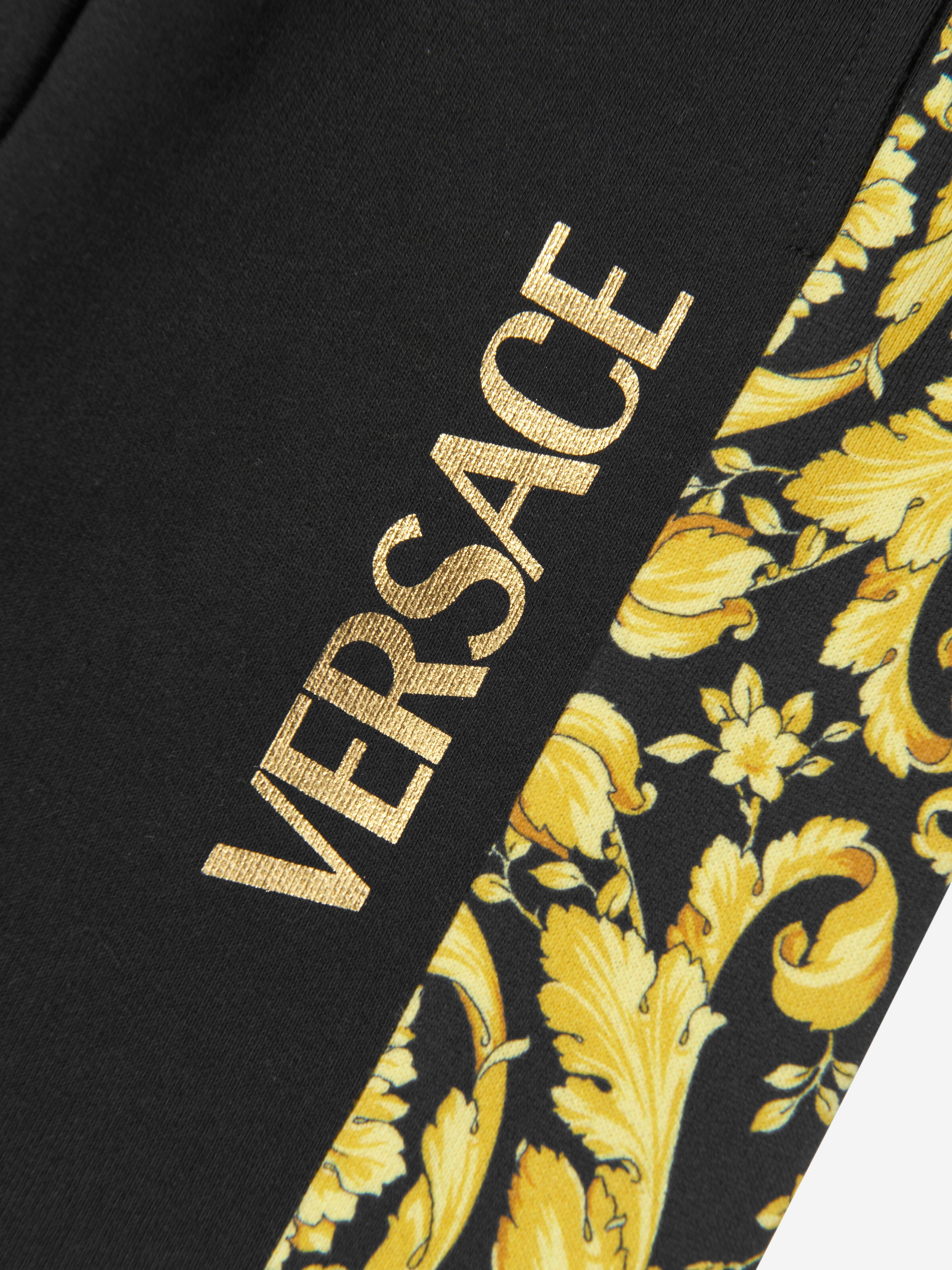 Versace Kids Barocco Logo Joggers in Black