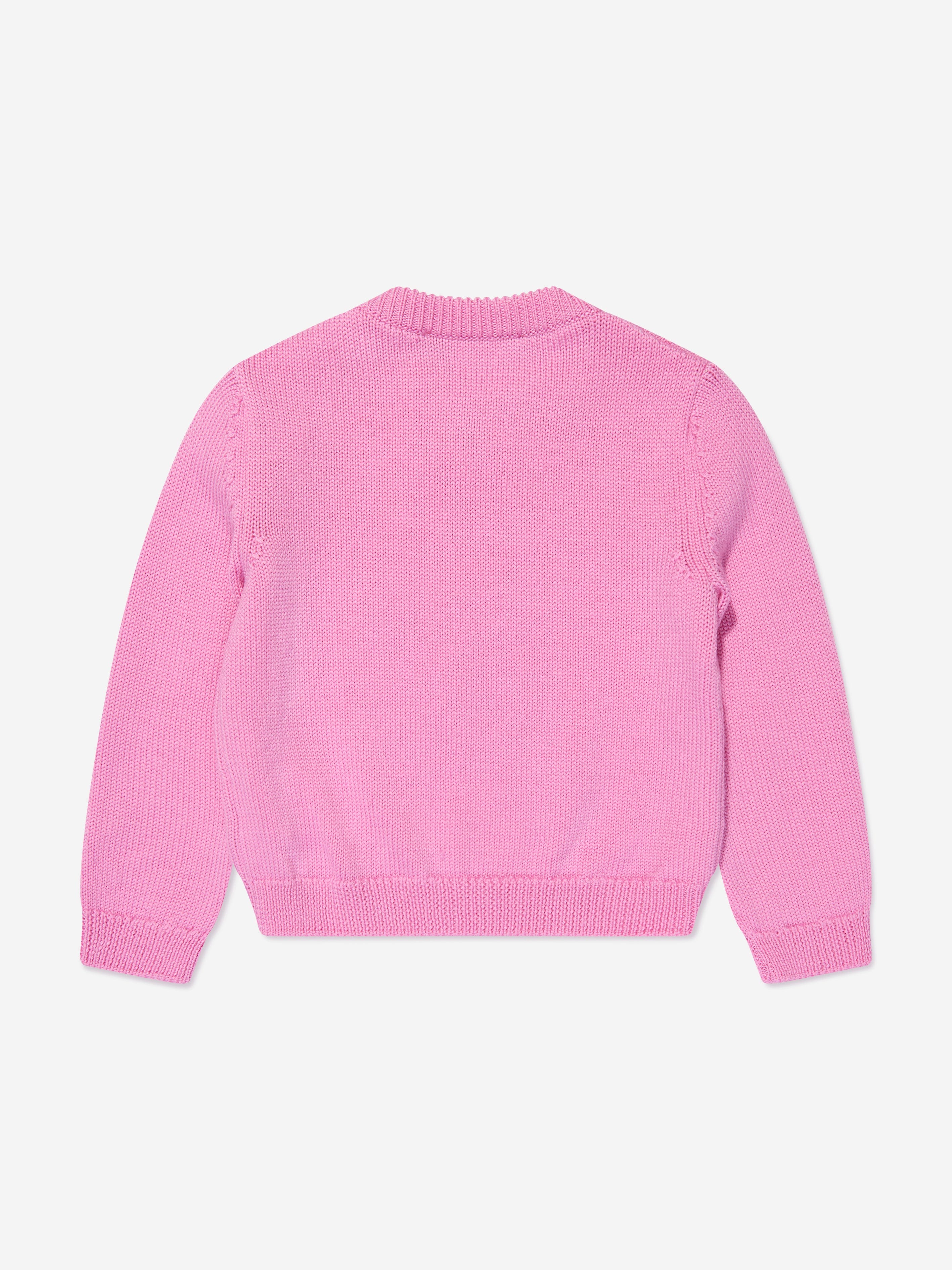 Versace Baby Girls Logo Jumper in Pink