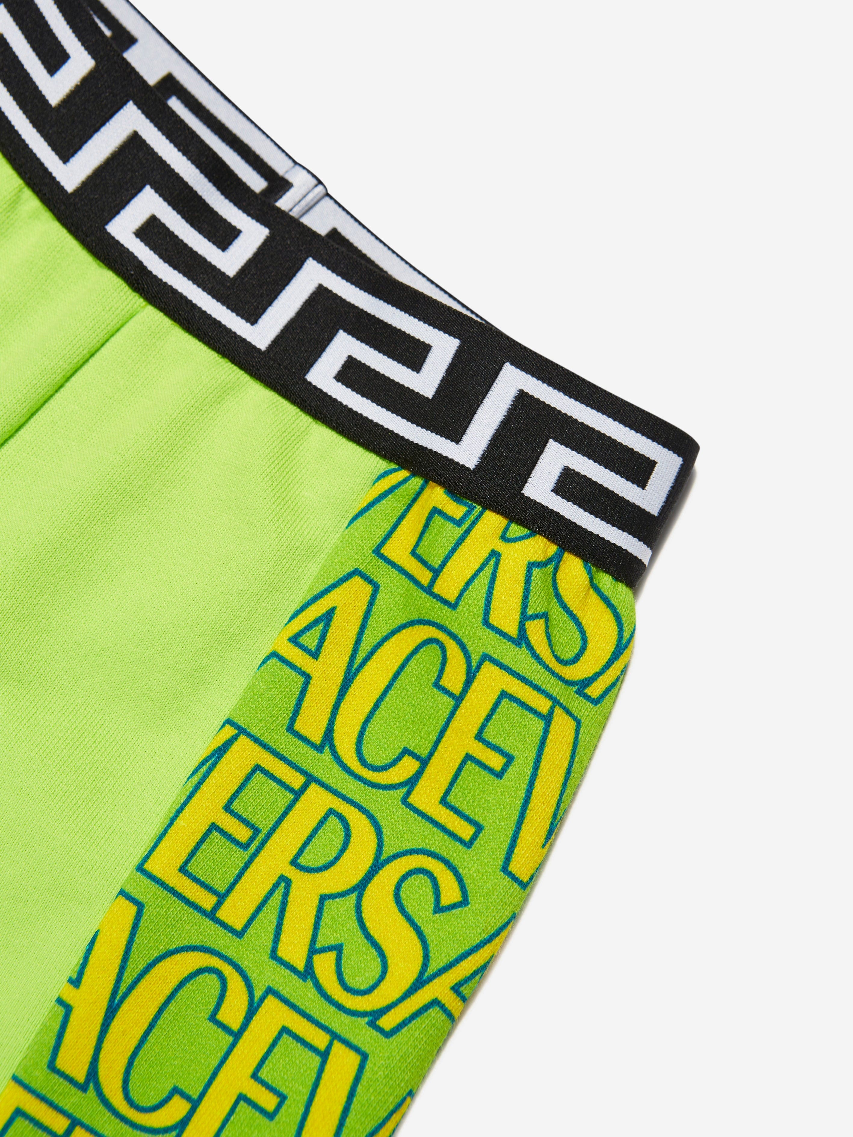 Versace Baby Boys Logo Shorts in Green