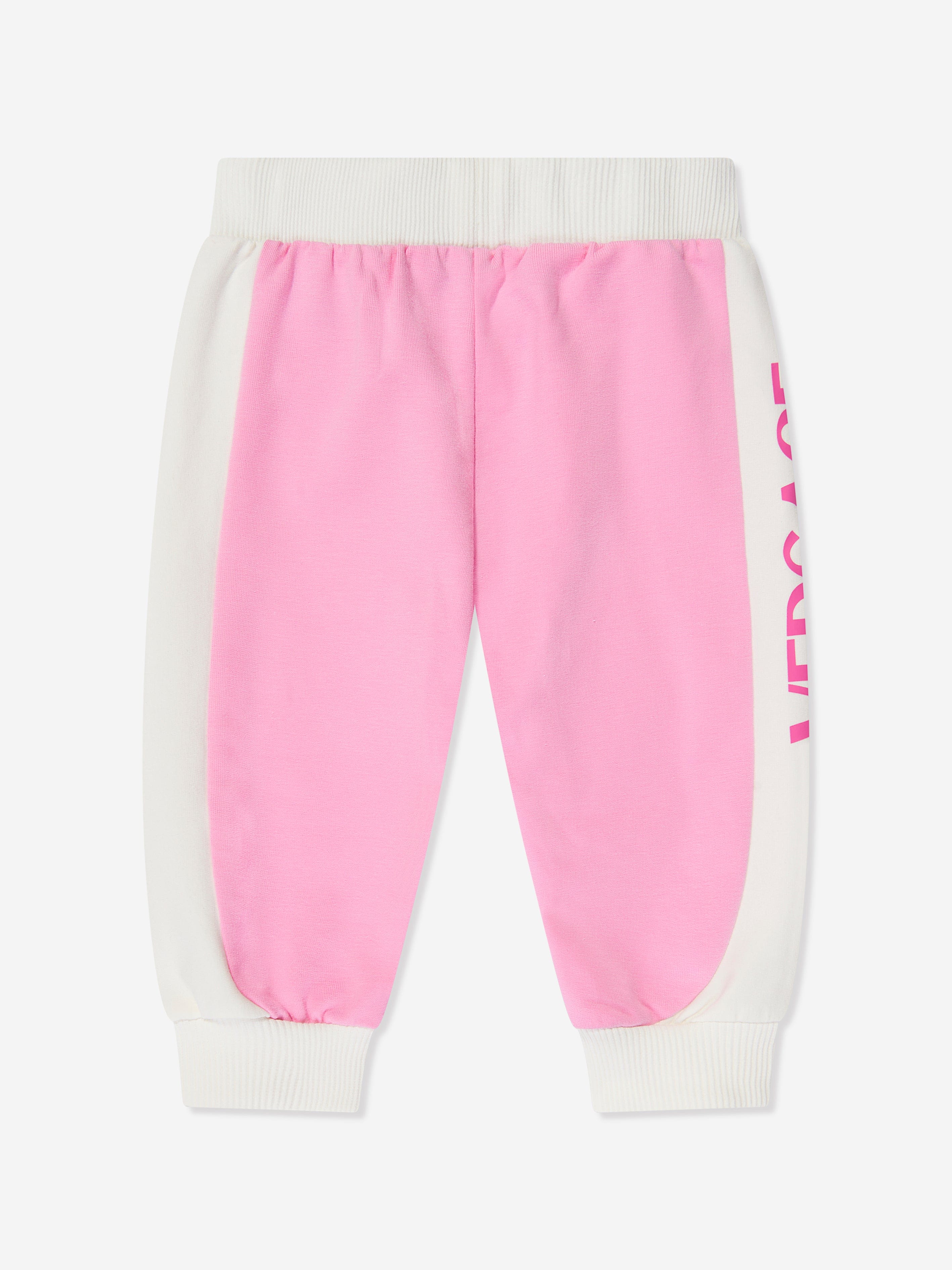 Versace Baby Girls Logo Joggers in Pink