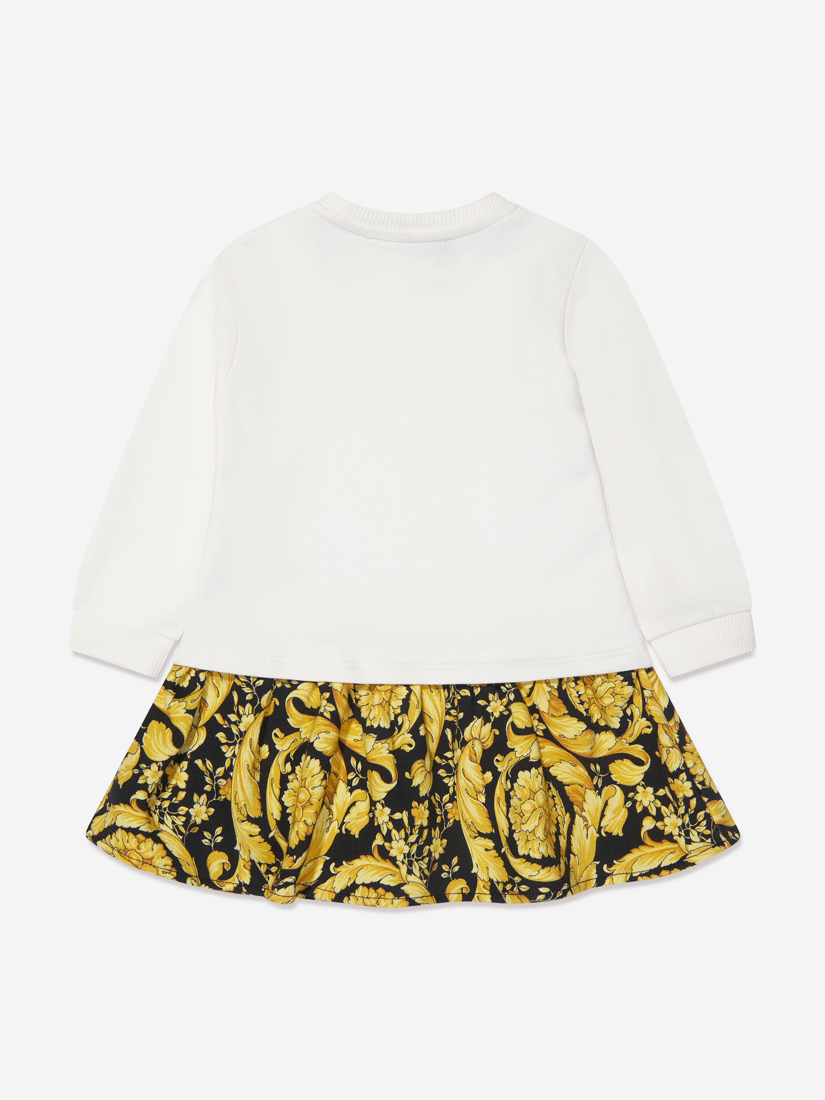 Versace Baby Girls Barocco Dress in White