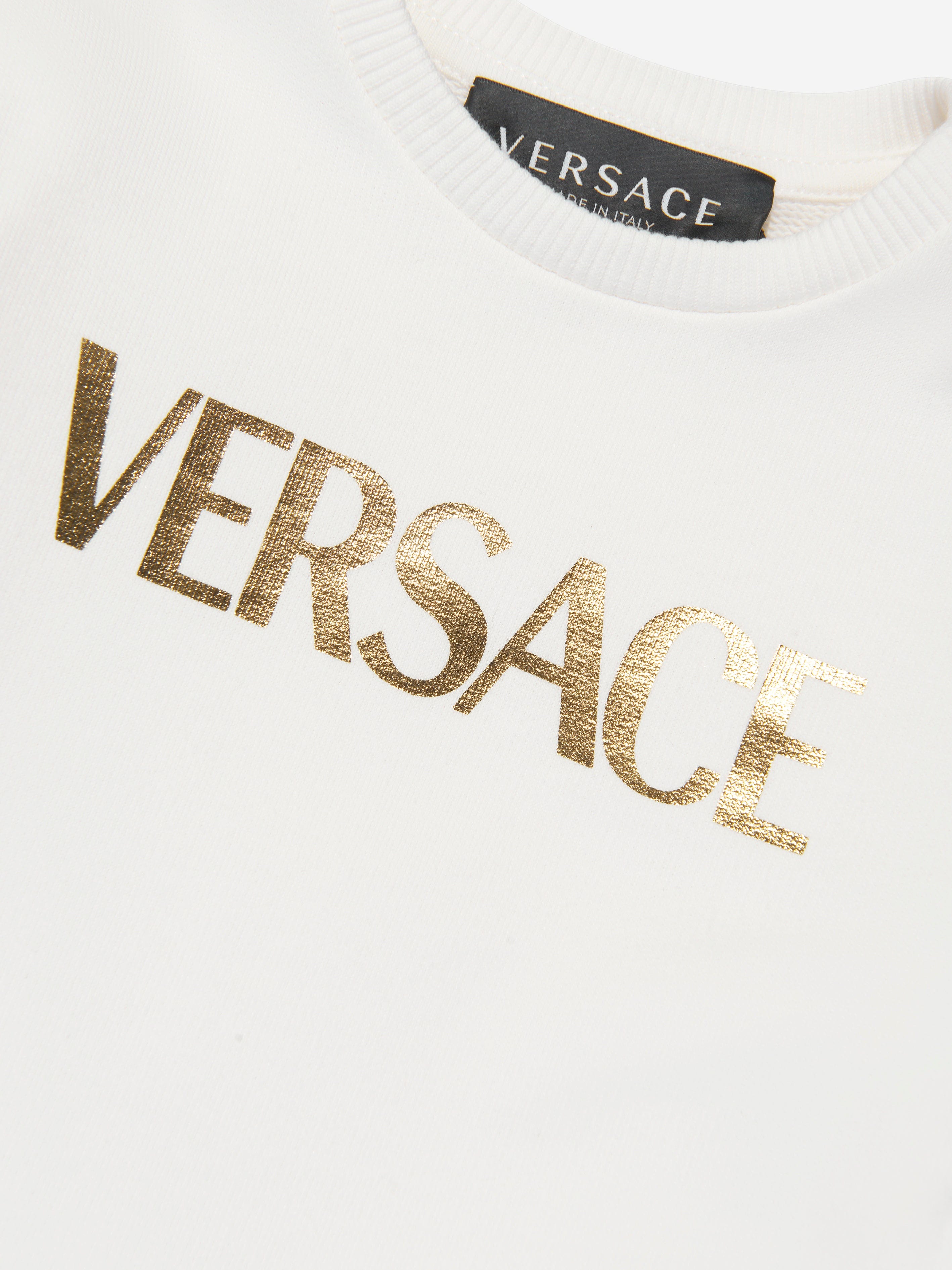 Versace Baby Girls Barocco Dress in White