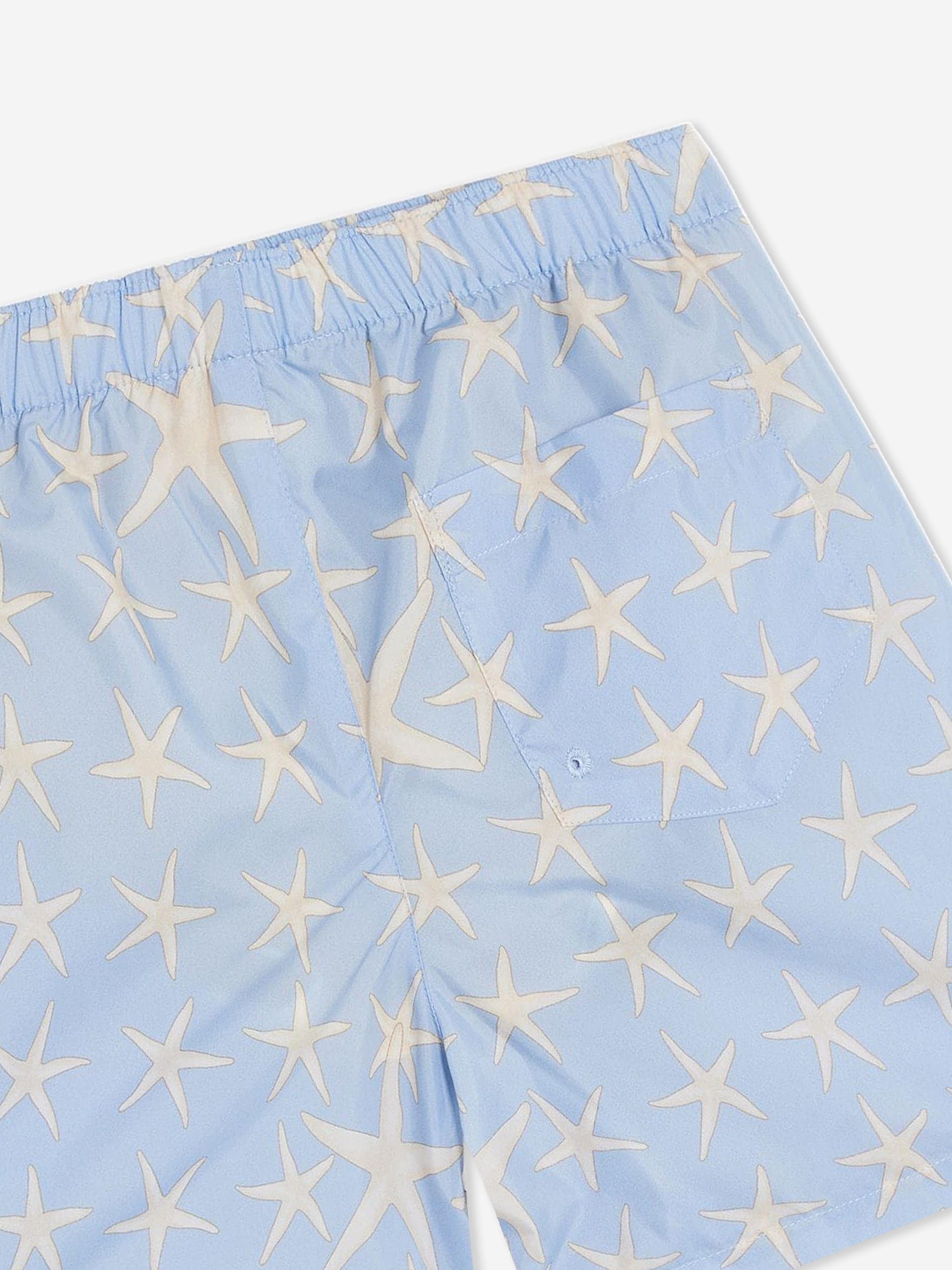 Versace Boys Starfish Swim Shorts in Blue