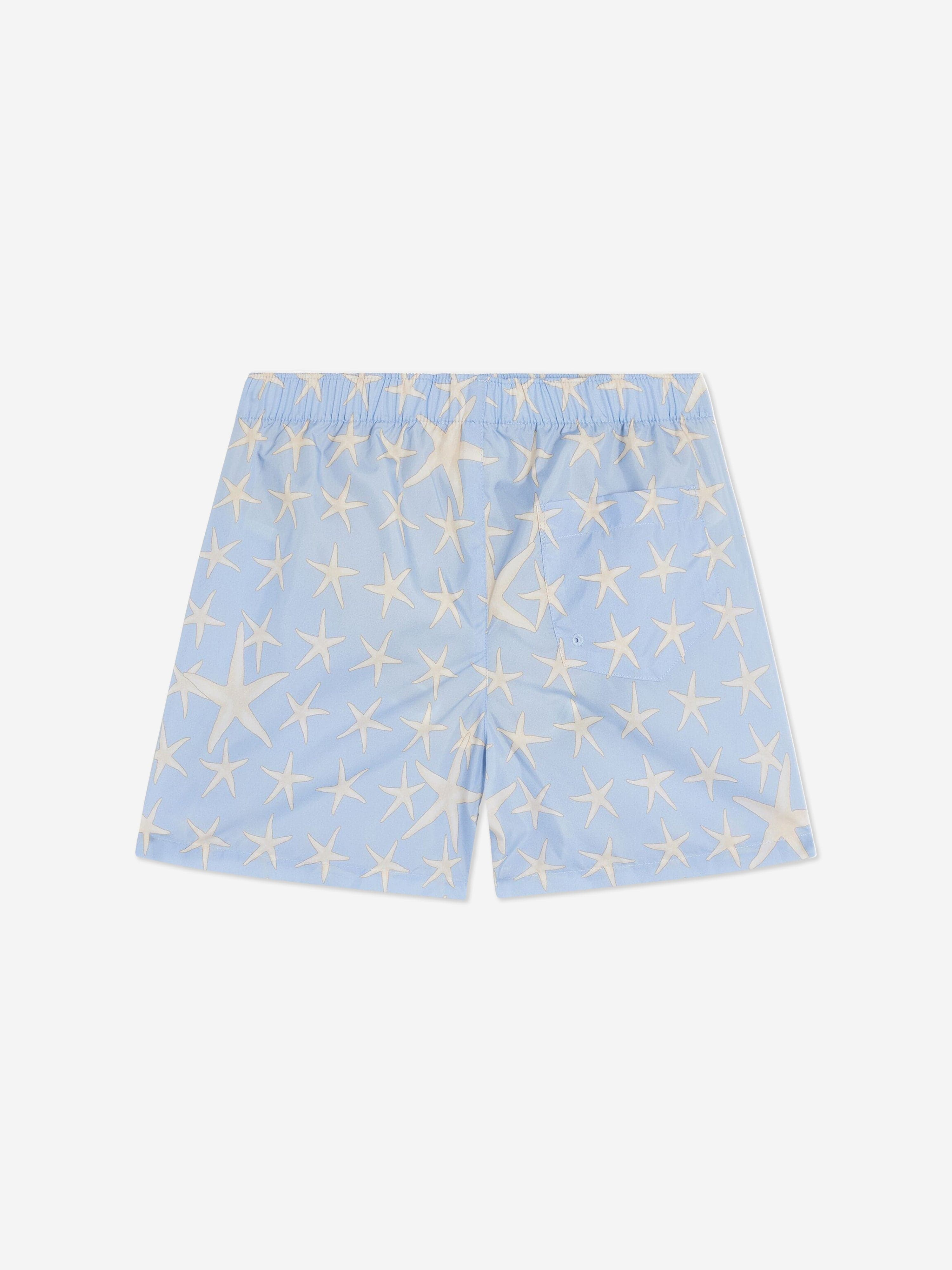 Versace Boys Starfish Swim Shorts in Blue