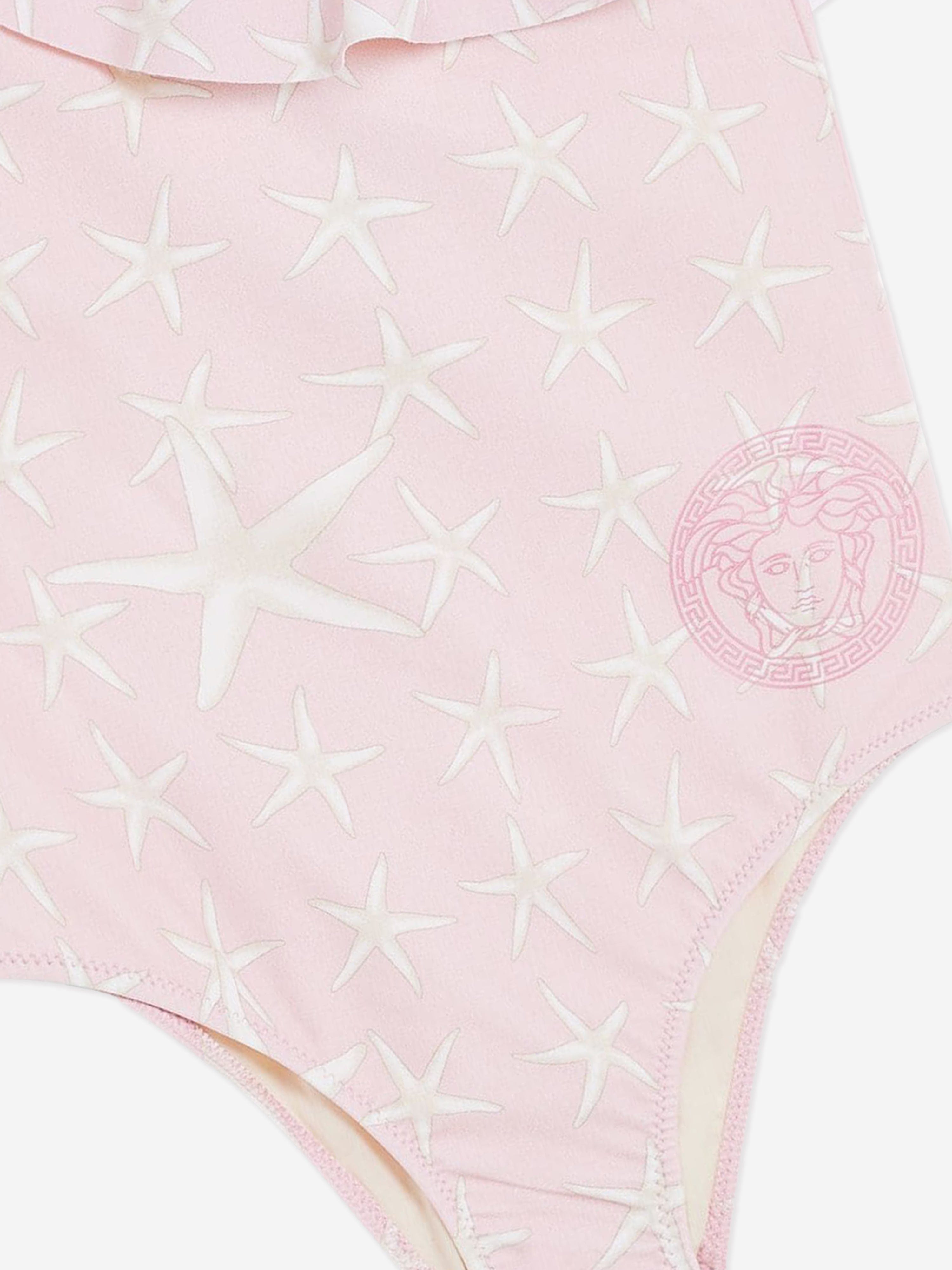 Versace Girls Starfish Logo Swimsuit in Pink