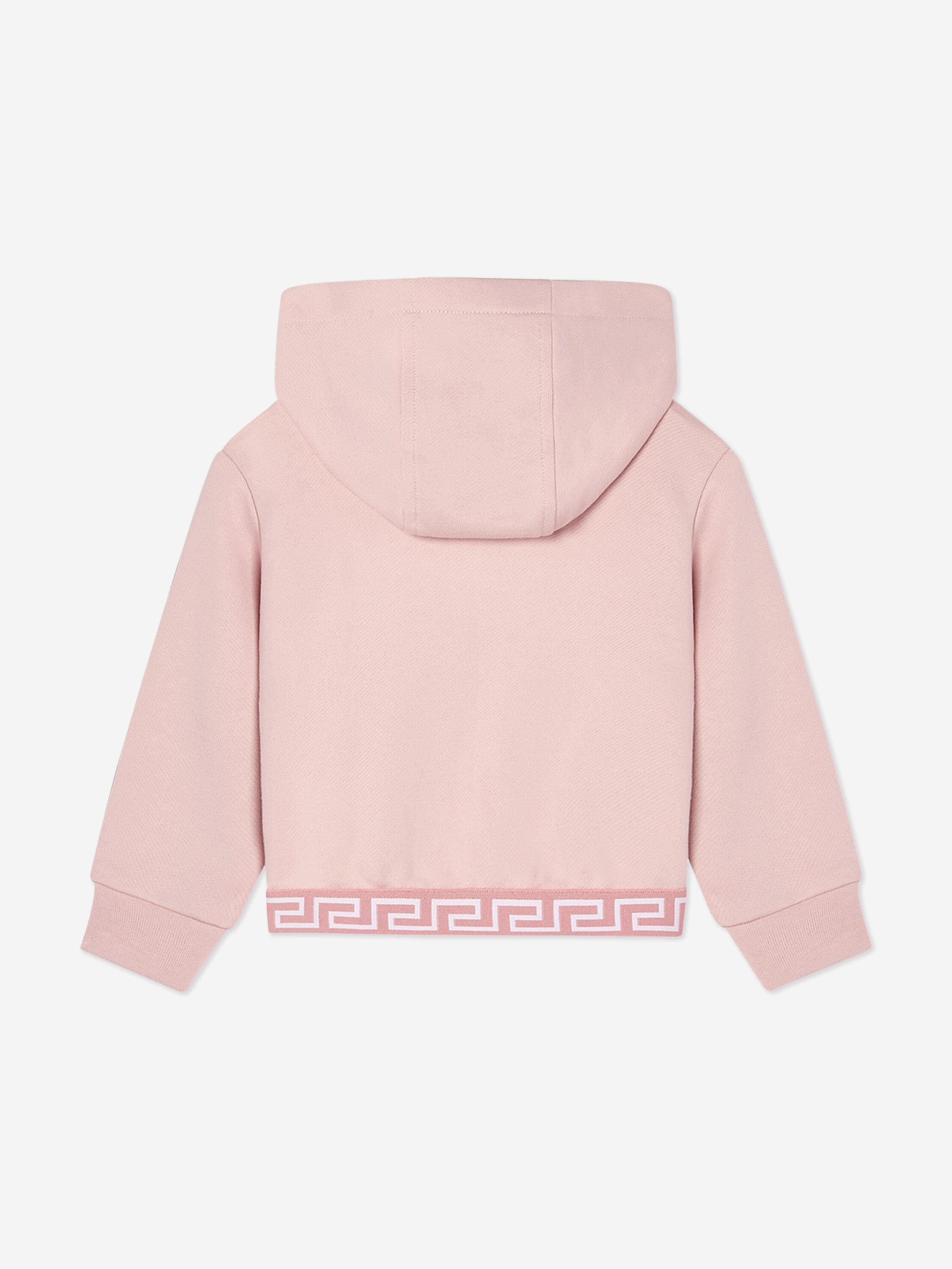 Versace Baby Girls Logo Hoodie in Pink