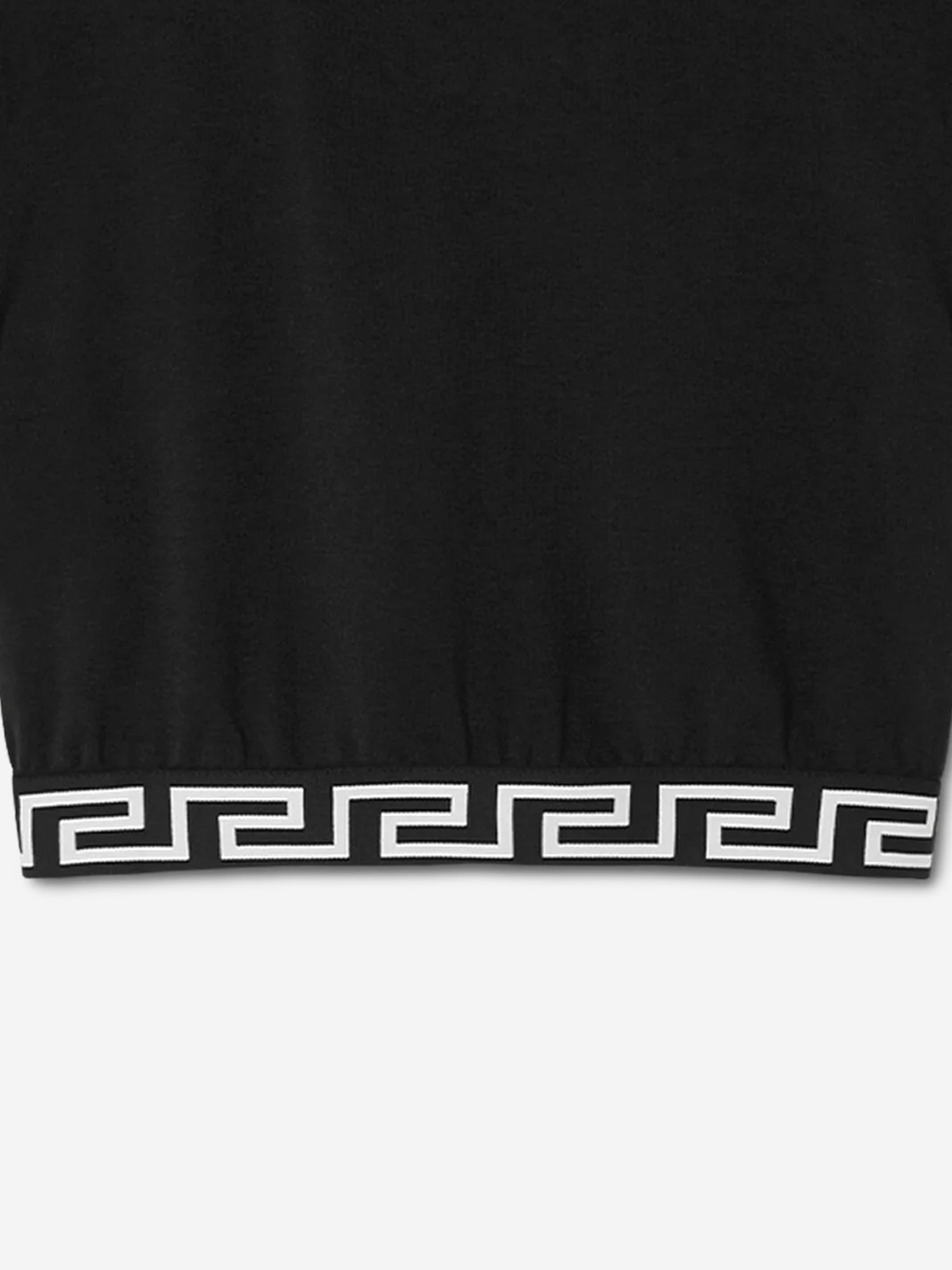 Versace Girls Medusa Logo T-Shirt in Black