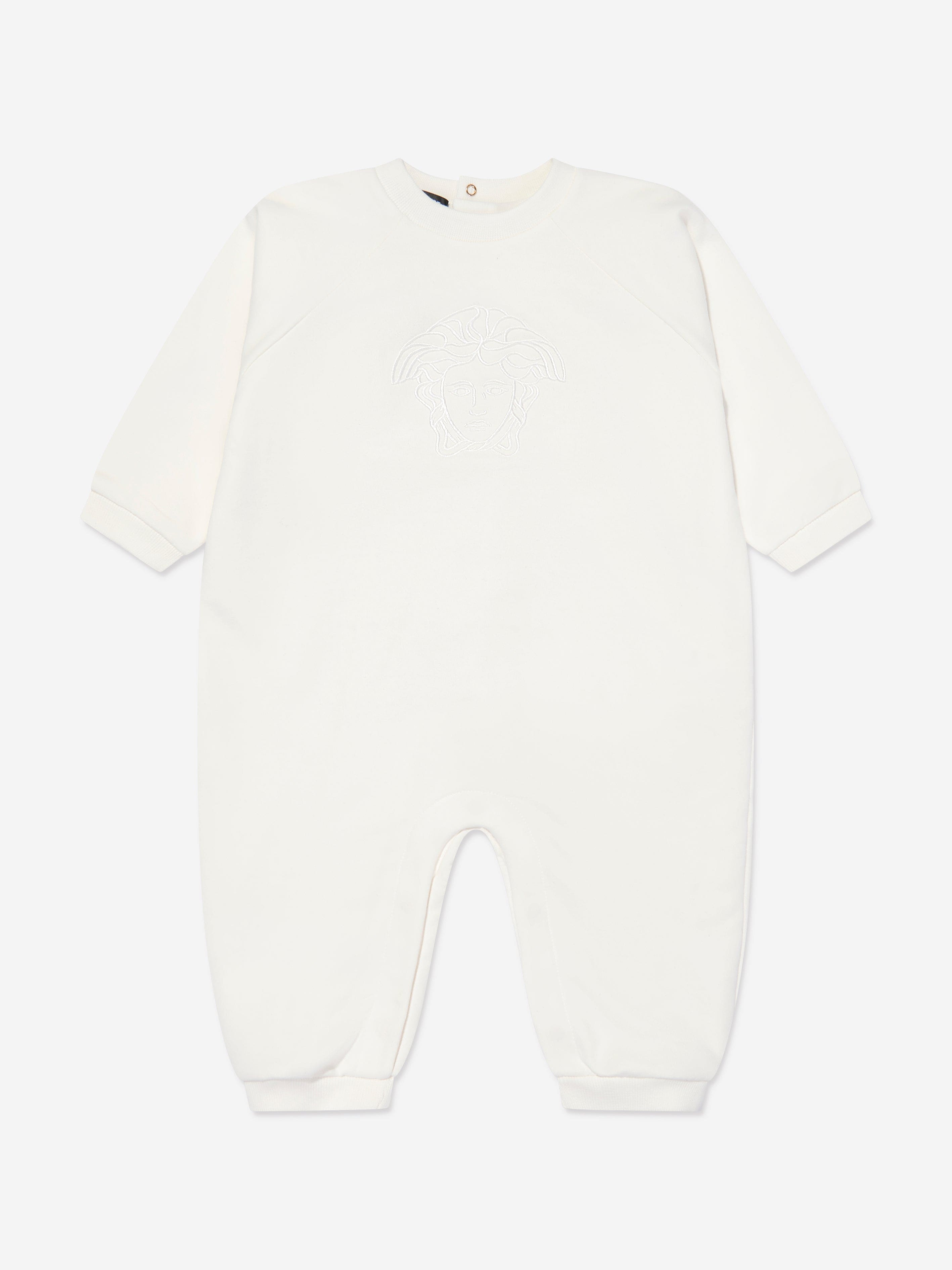 Versace Baby Medusa Logo Romper in White