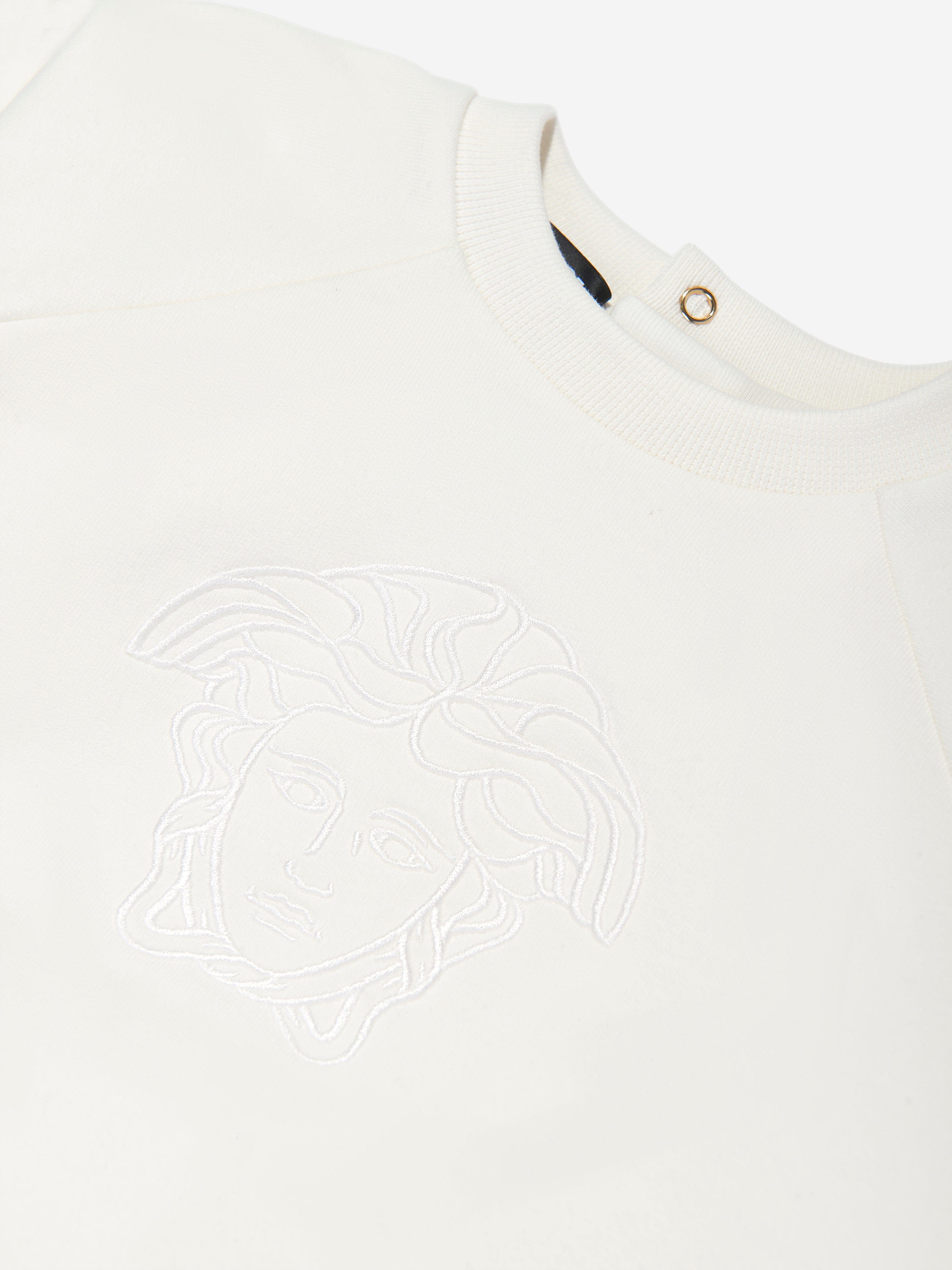 Versace Baby Medusa Logo Romper in White