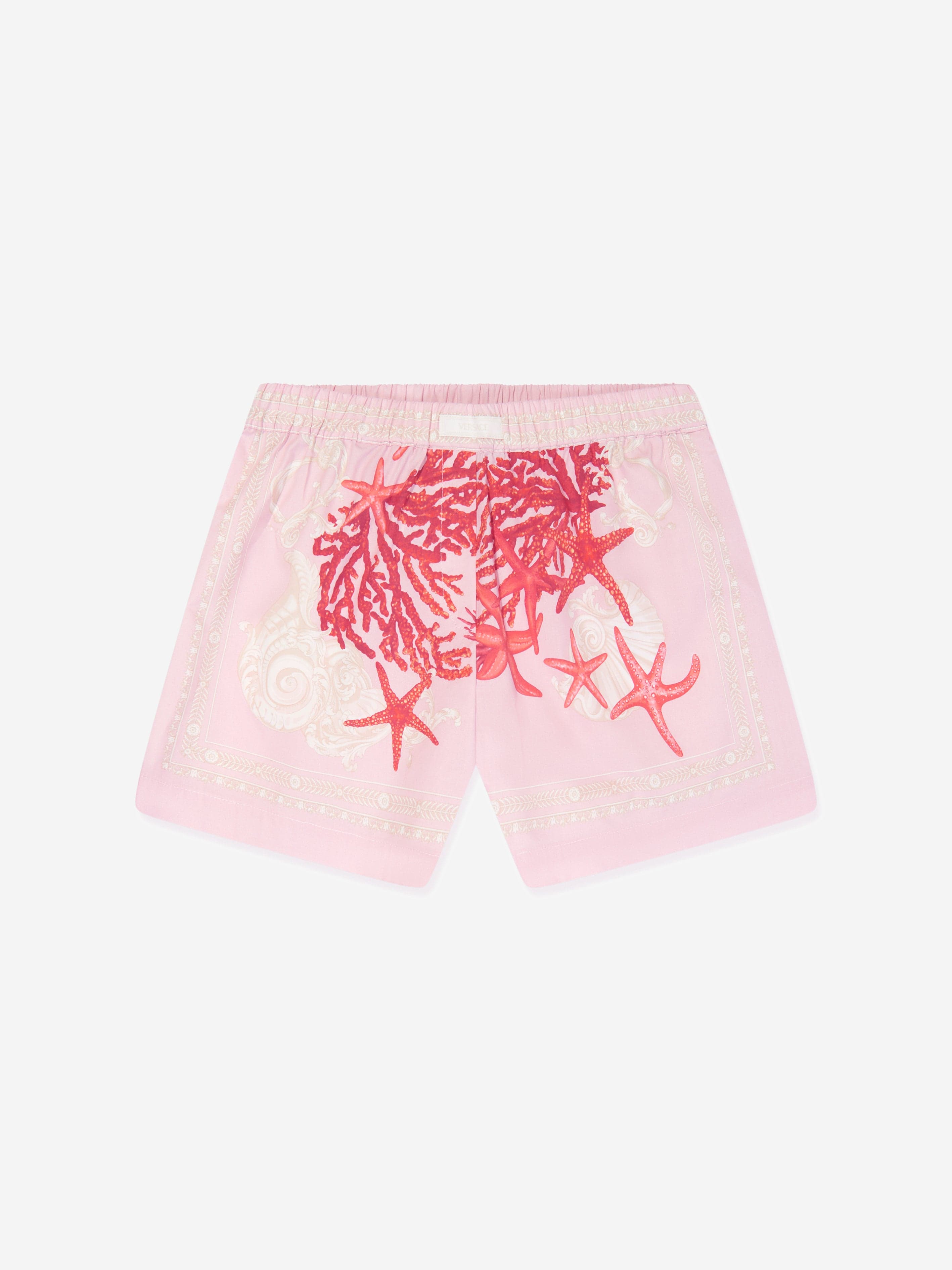 Versace Girls Barocco De La Mer Shorts in Pink