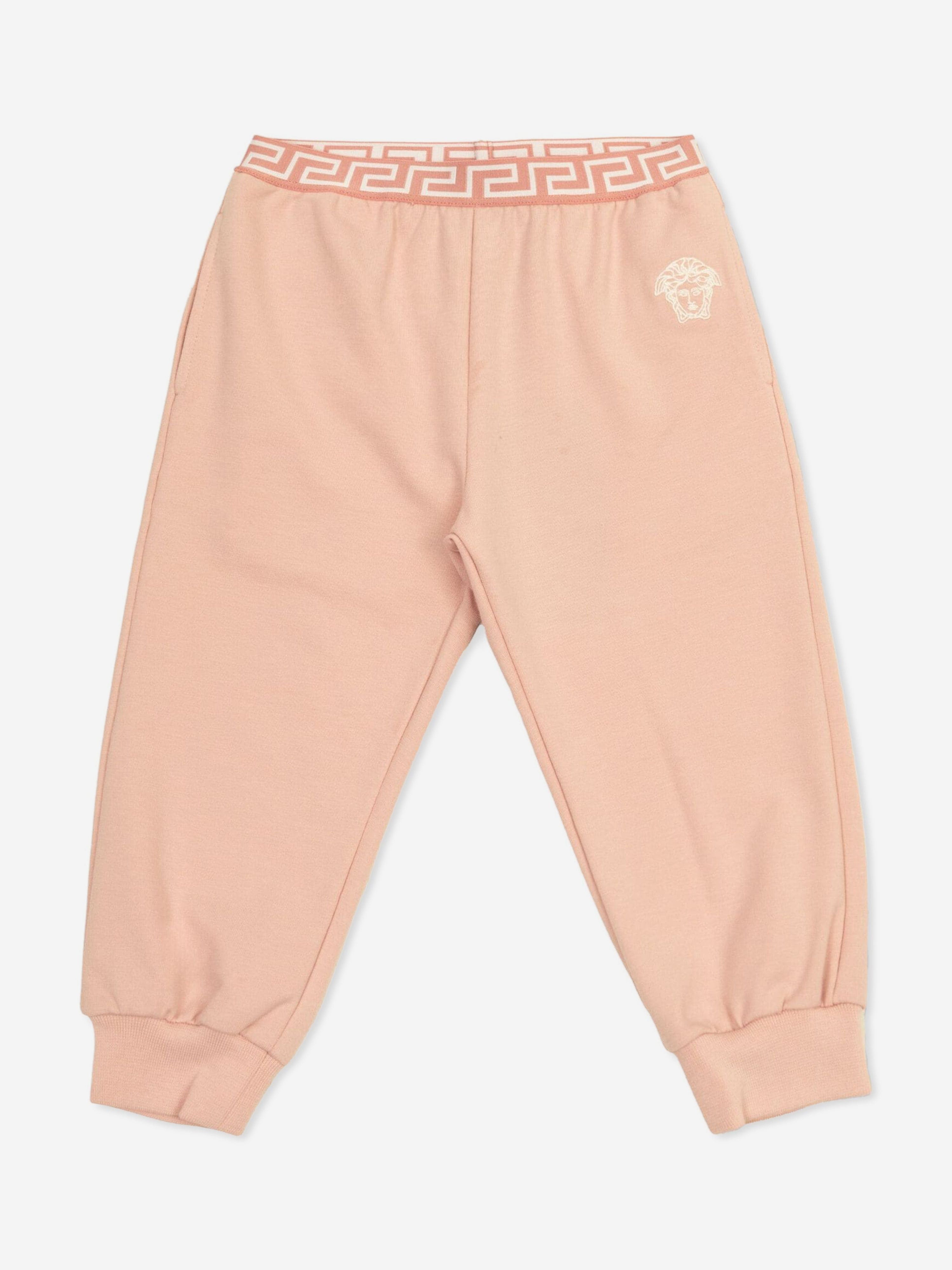 Versace Baby Girls Medusa Logo Joggers in Pink