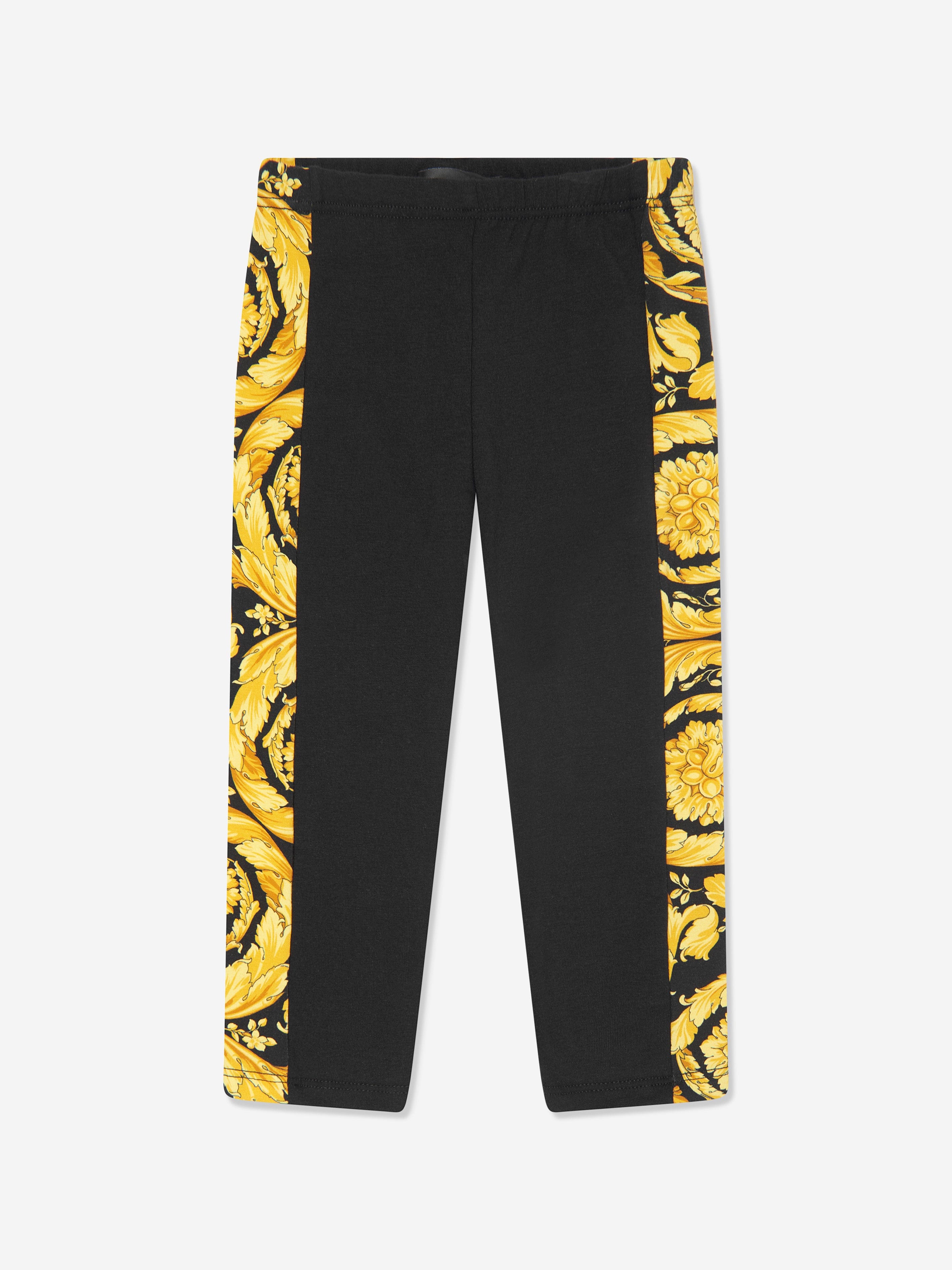 Versace Baby Girls Barocco Leggings in Black