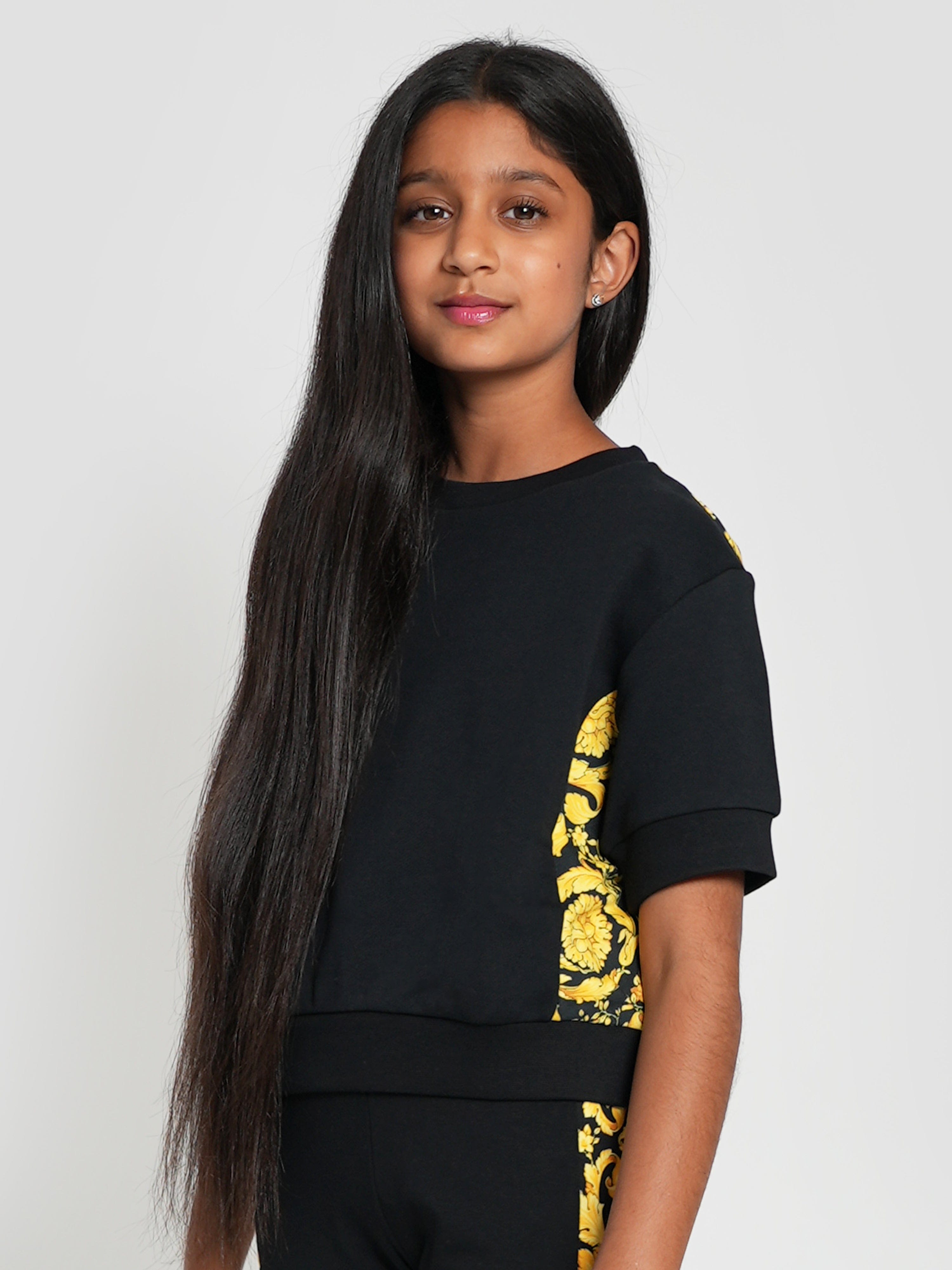 Versace Girls Barocco Sweatshirt in Black