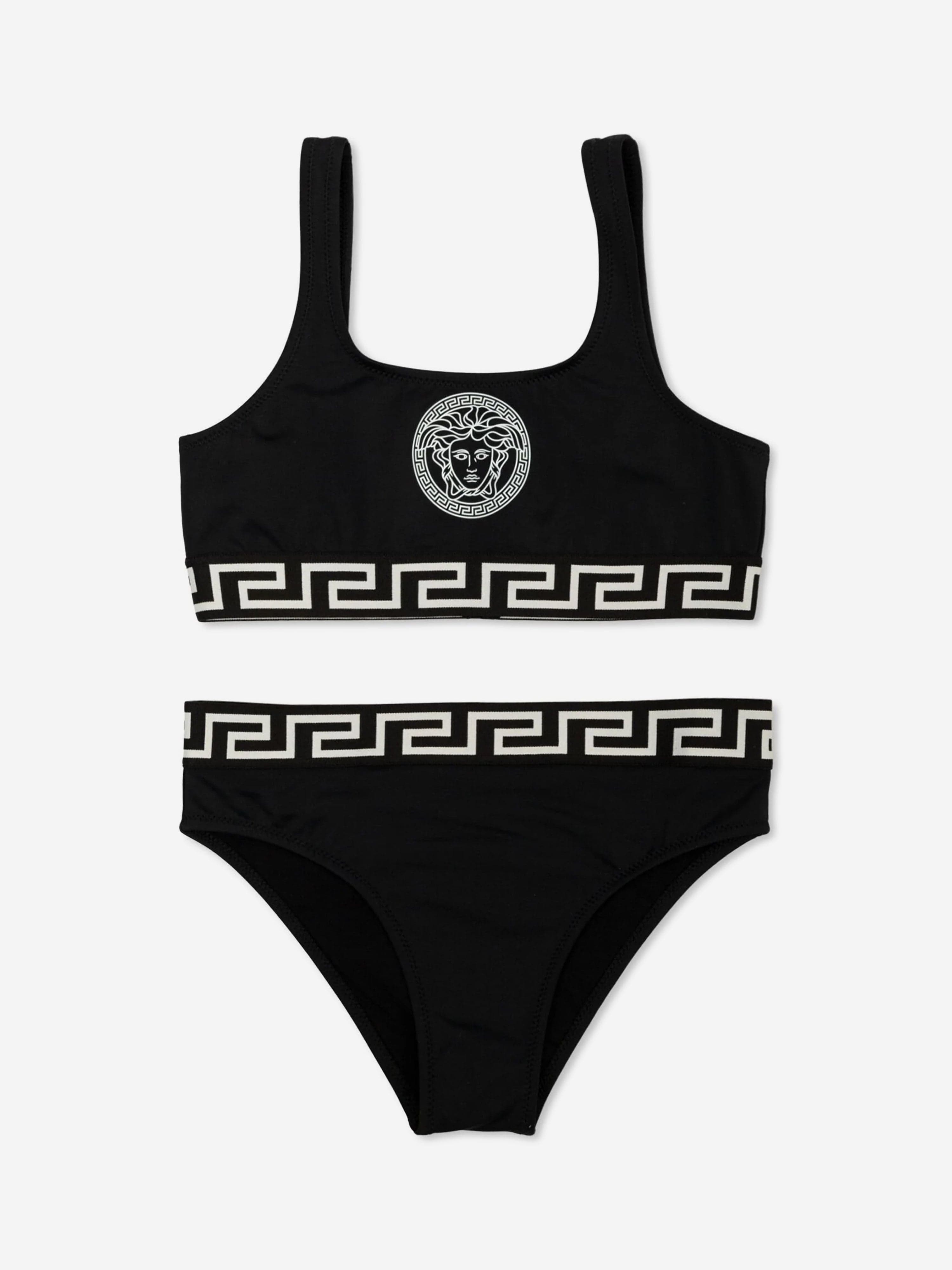 Versace Girls Medusa Logo Bikini in Black