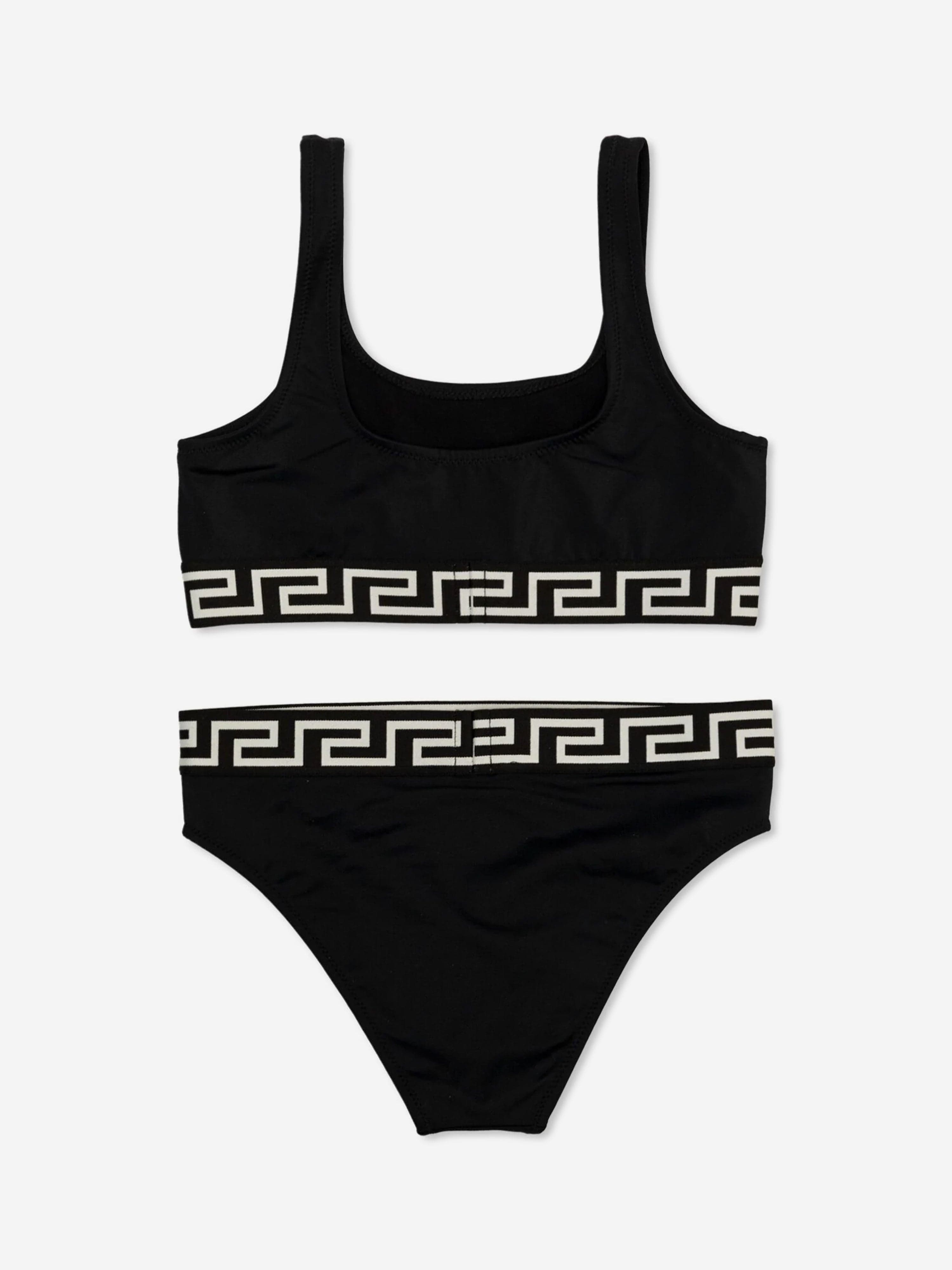 Versace Girls Medusa Logo Bikini in Black