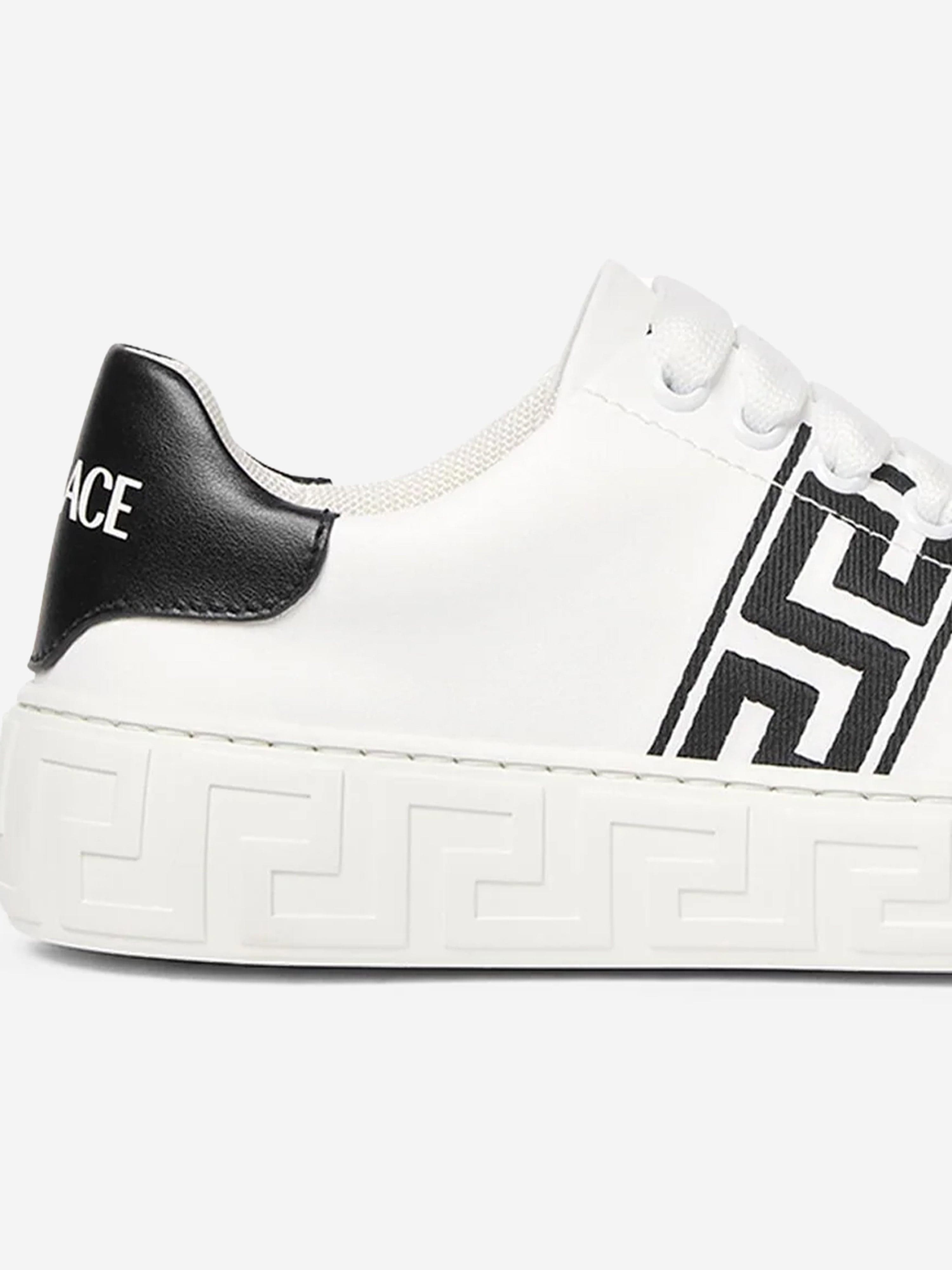 Versace Kids La Greca Low Top Trainers in White