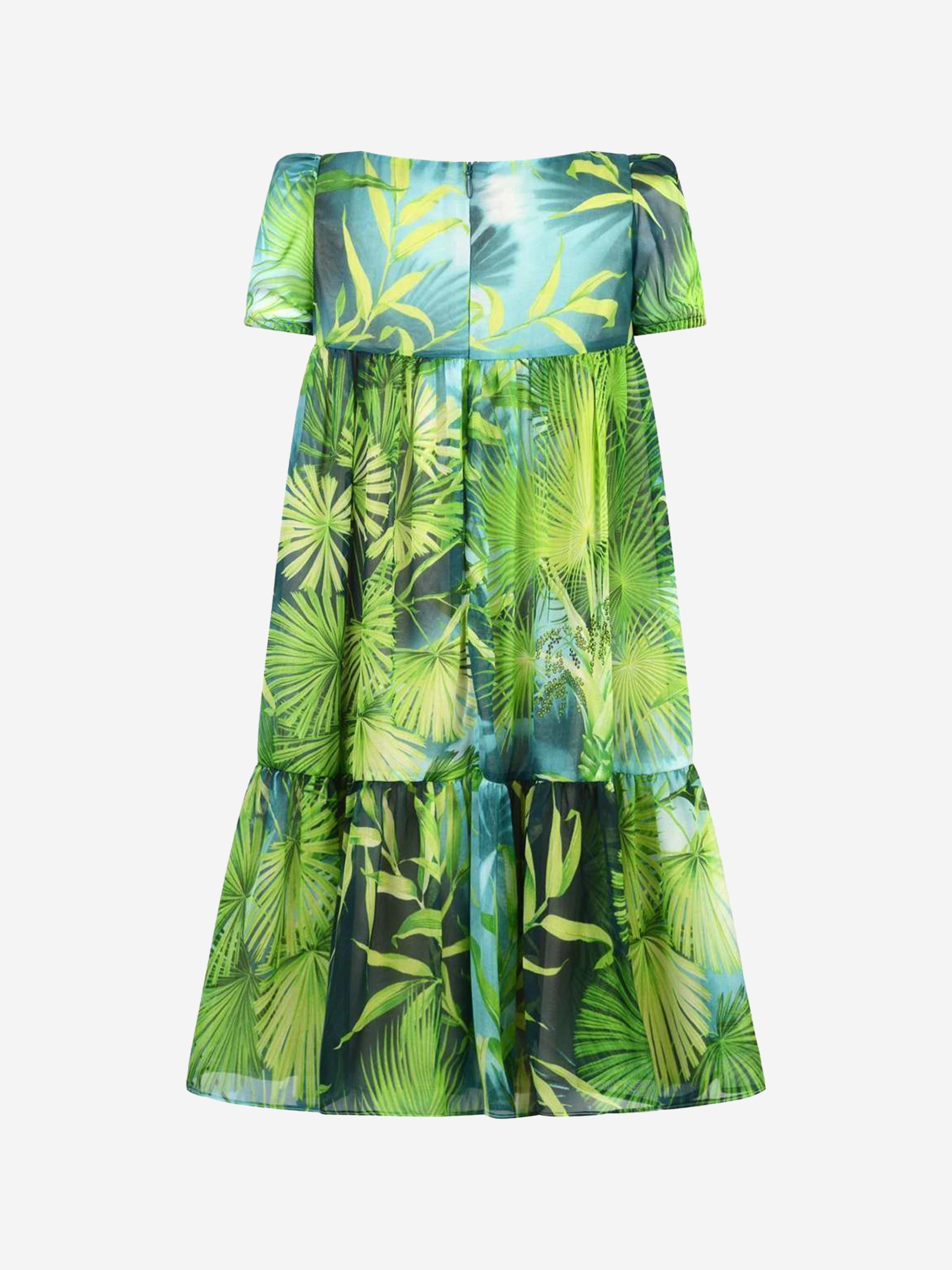 Versace Girls Silk Jungle Print Dress