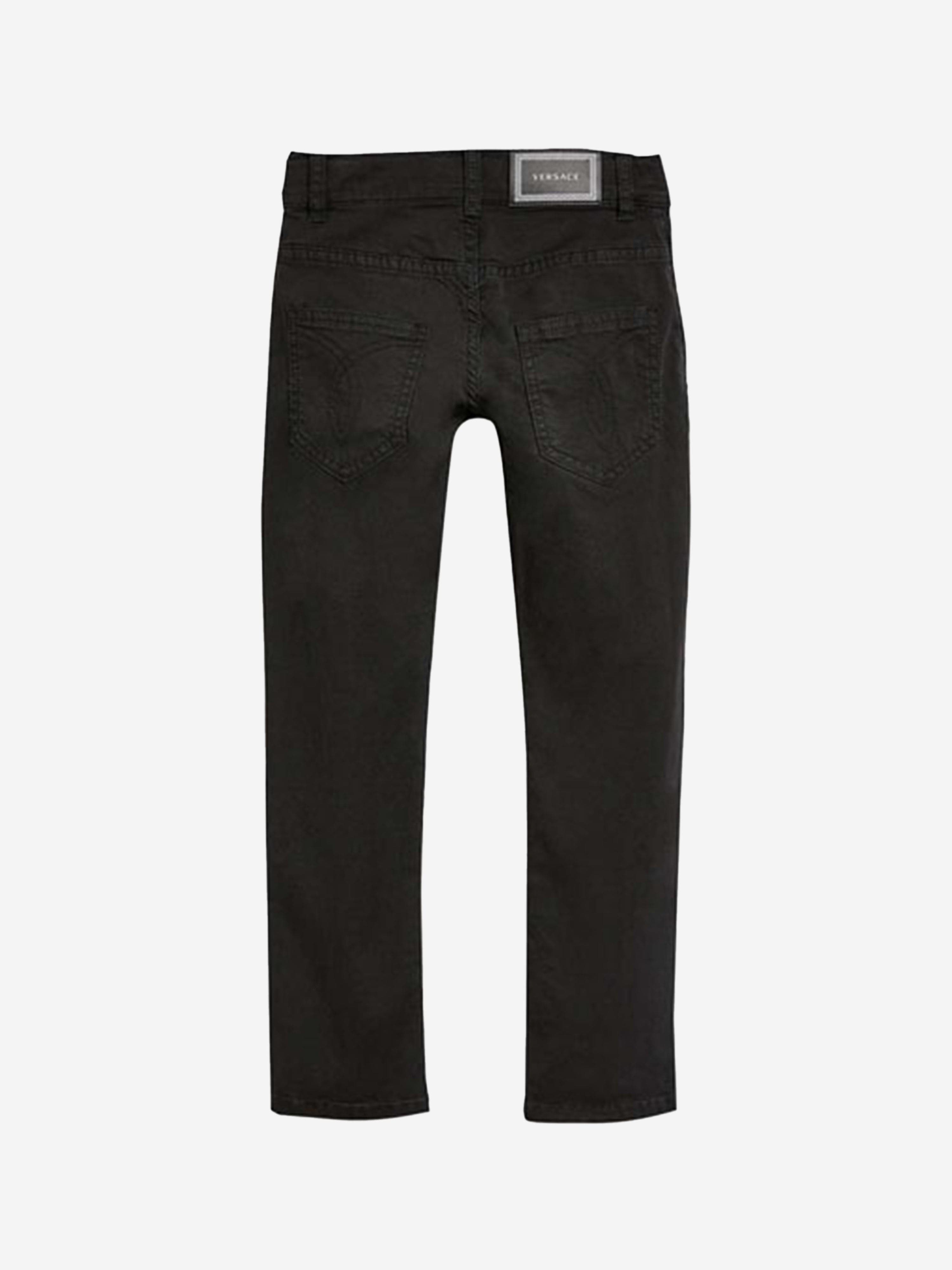 Versace Boys Trousers - Cotton Logo Chinos