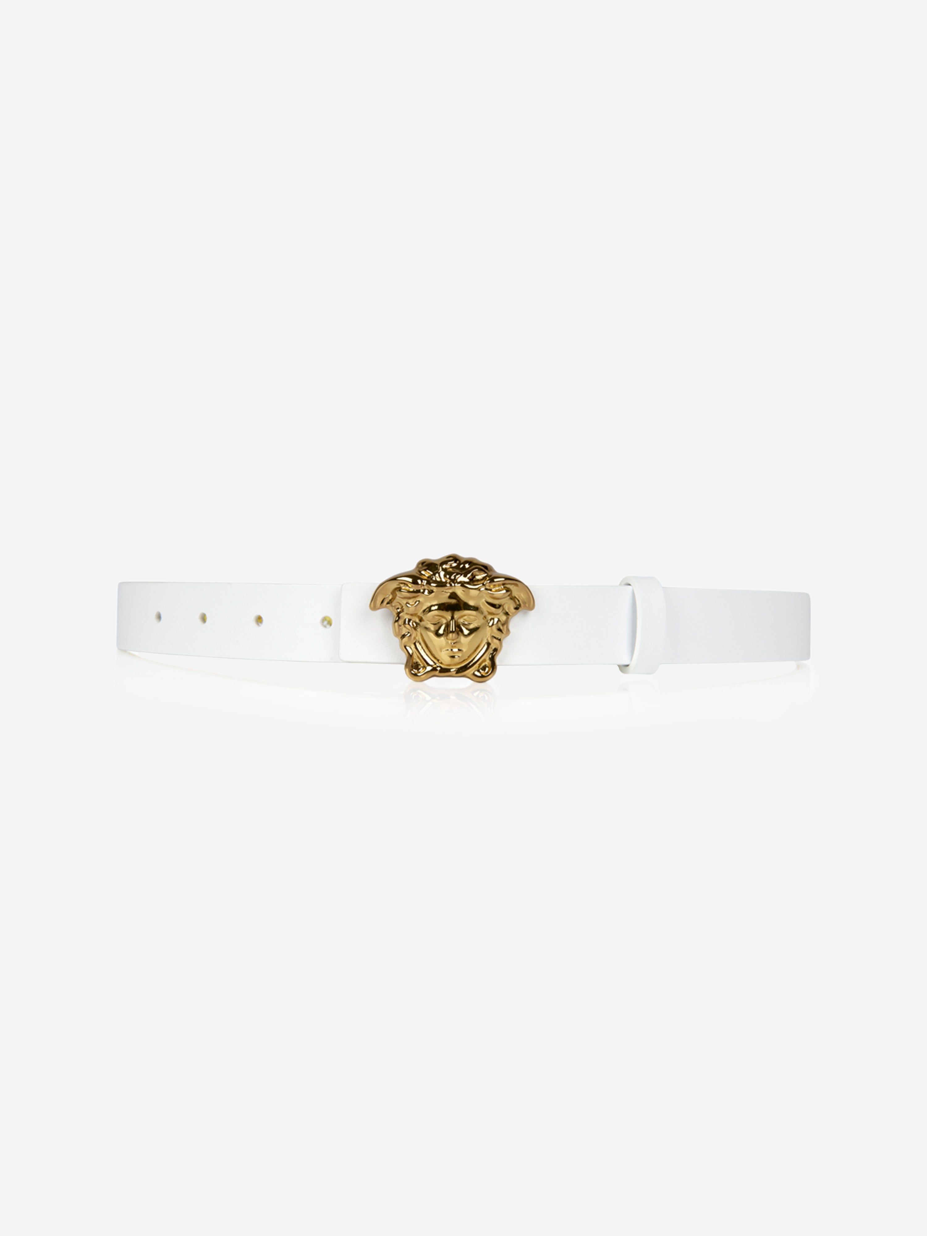 Versace Girls Reversible Barocco Belt in White