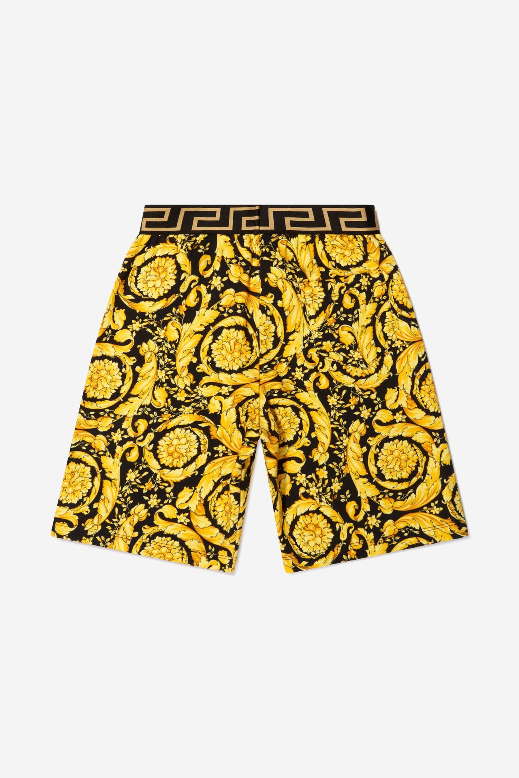 Versace Boys Barocco Print Sweat Shorts