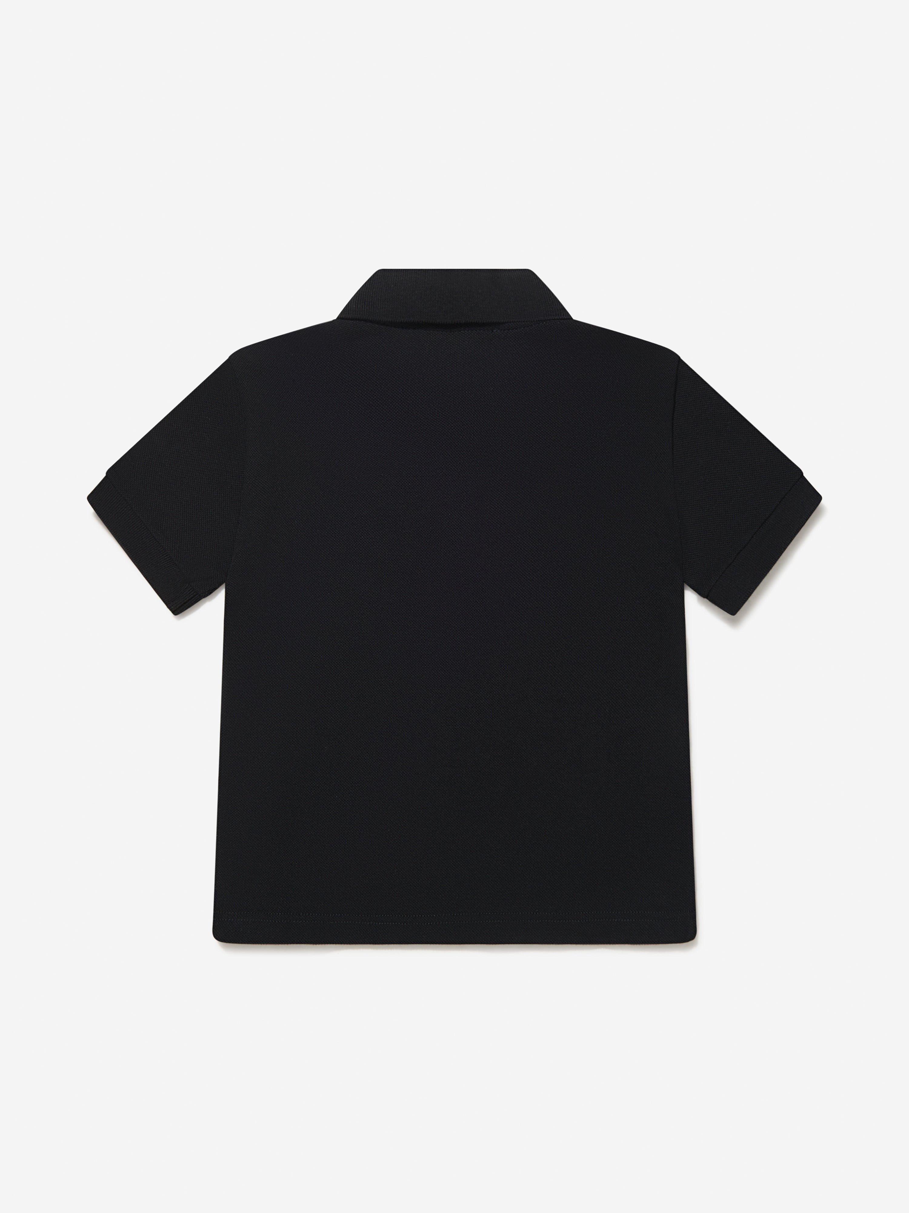 Versace Boys Medusa Logo Polo Shirt in Black