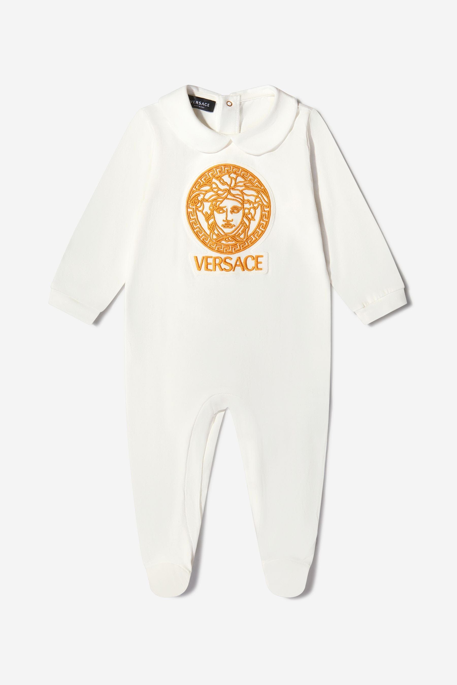 Versace Baby Unisex Cotton Jersey Medusa Logo Babygrow