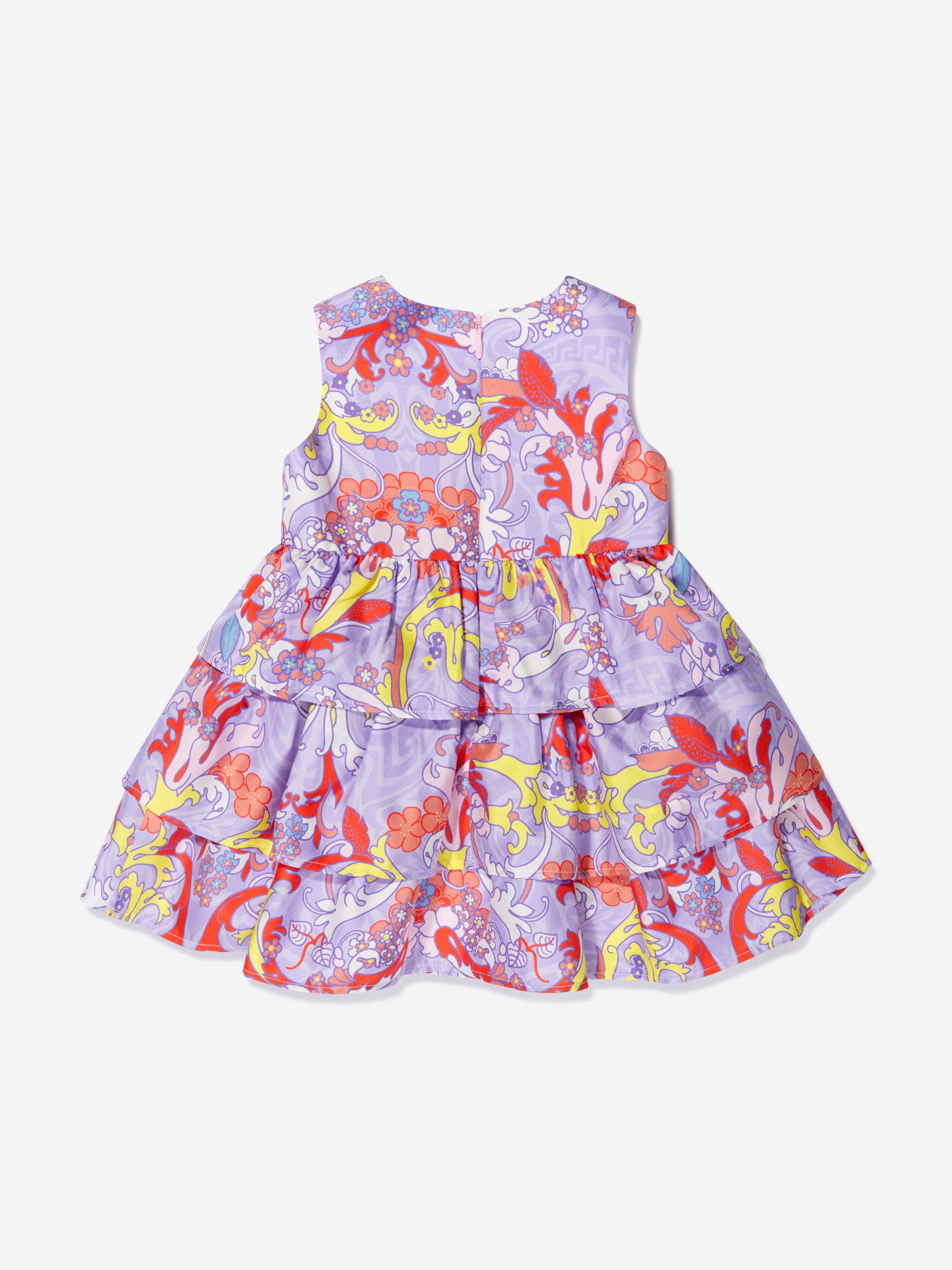 Versace Baby Girls Silk Baroccofest Print Dress