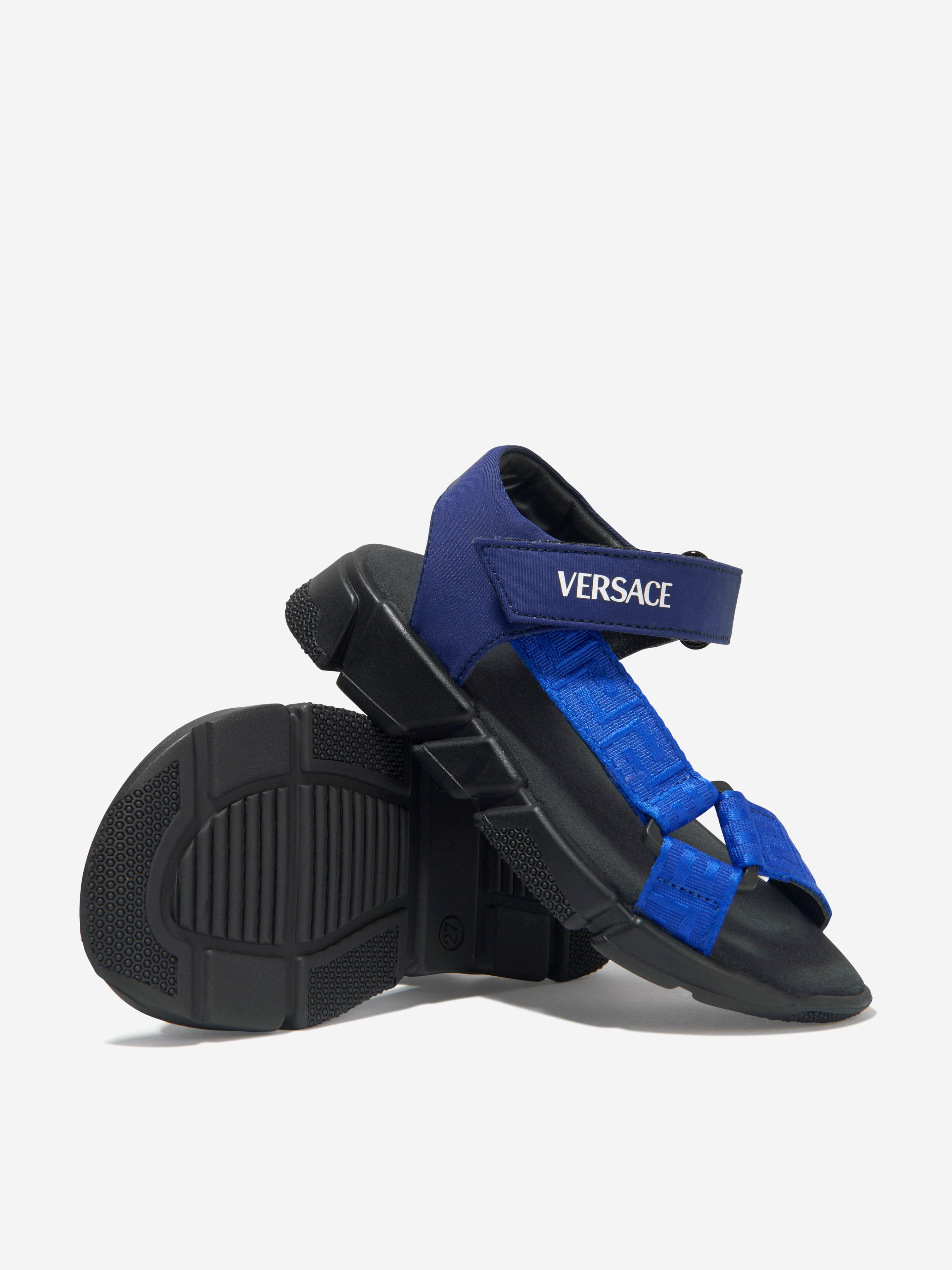 Versace Boys Neoprene Greca Strap Sandals