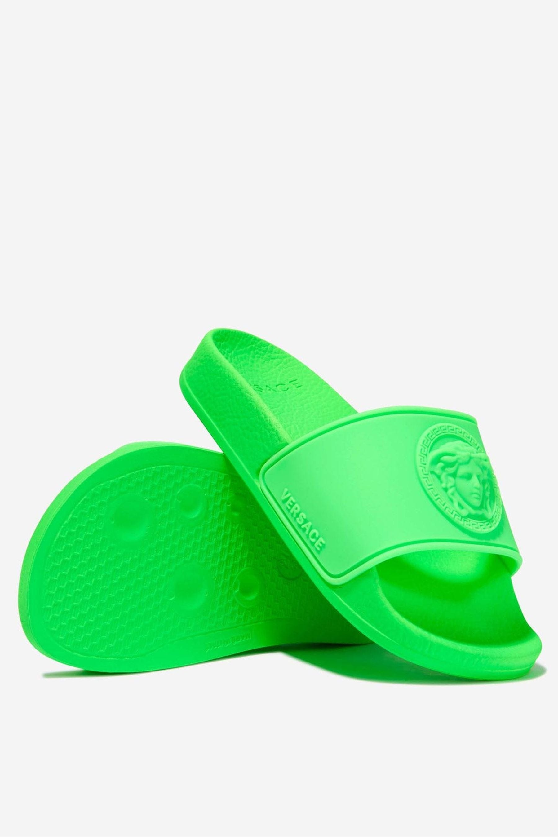 Versace Unisex Rubber Medusa Logo Sliders