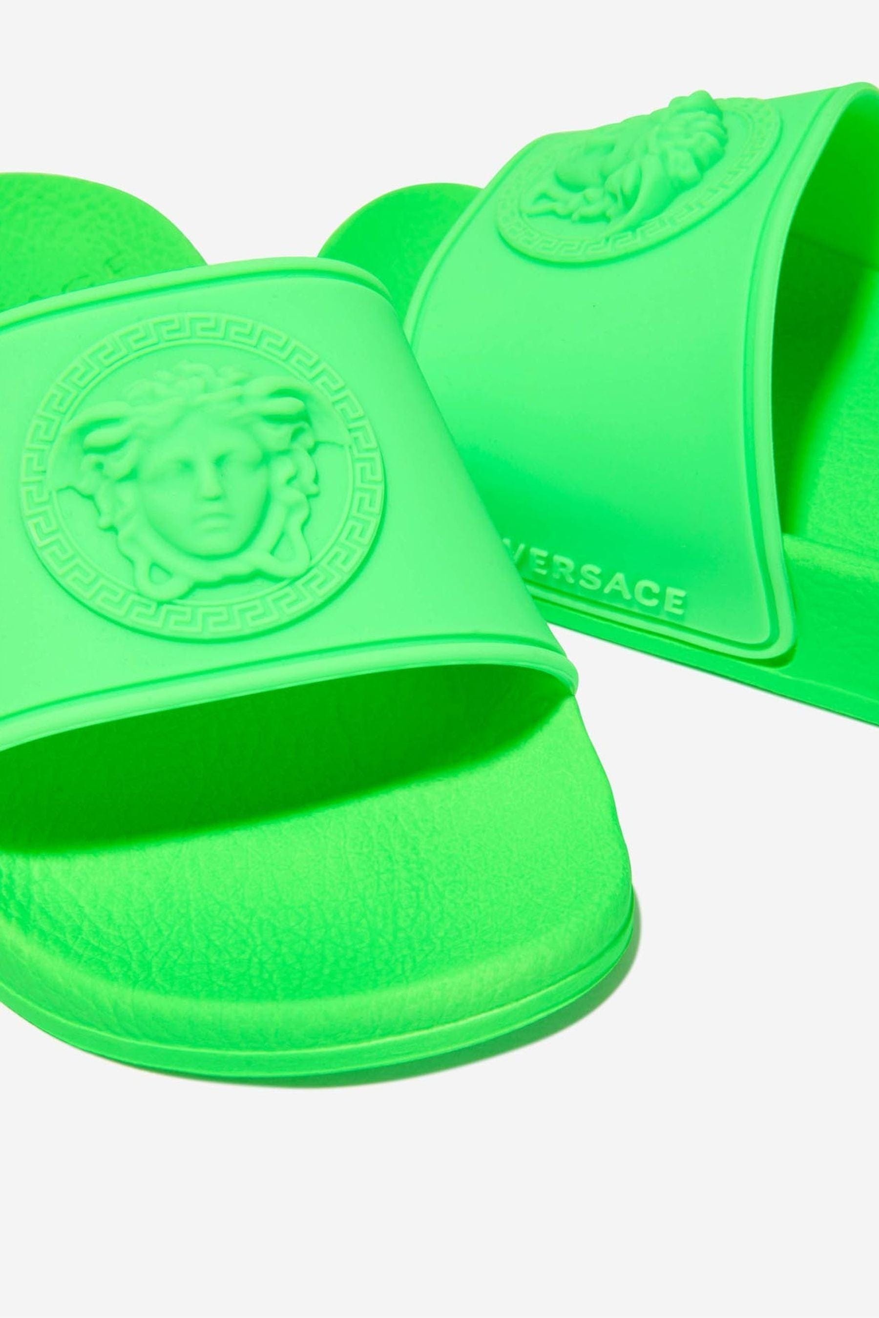 Versace Unisex Rubber Medusa Logo Sliders