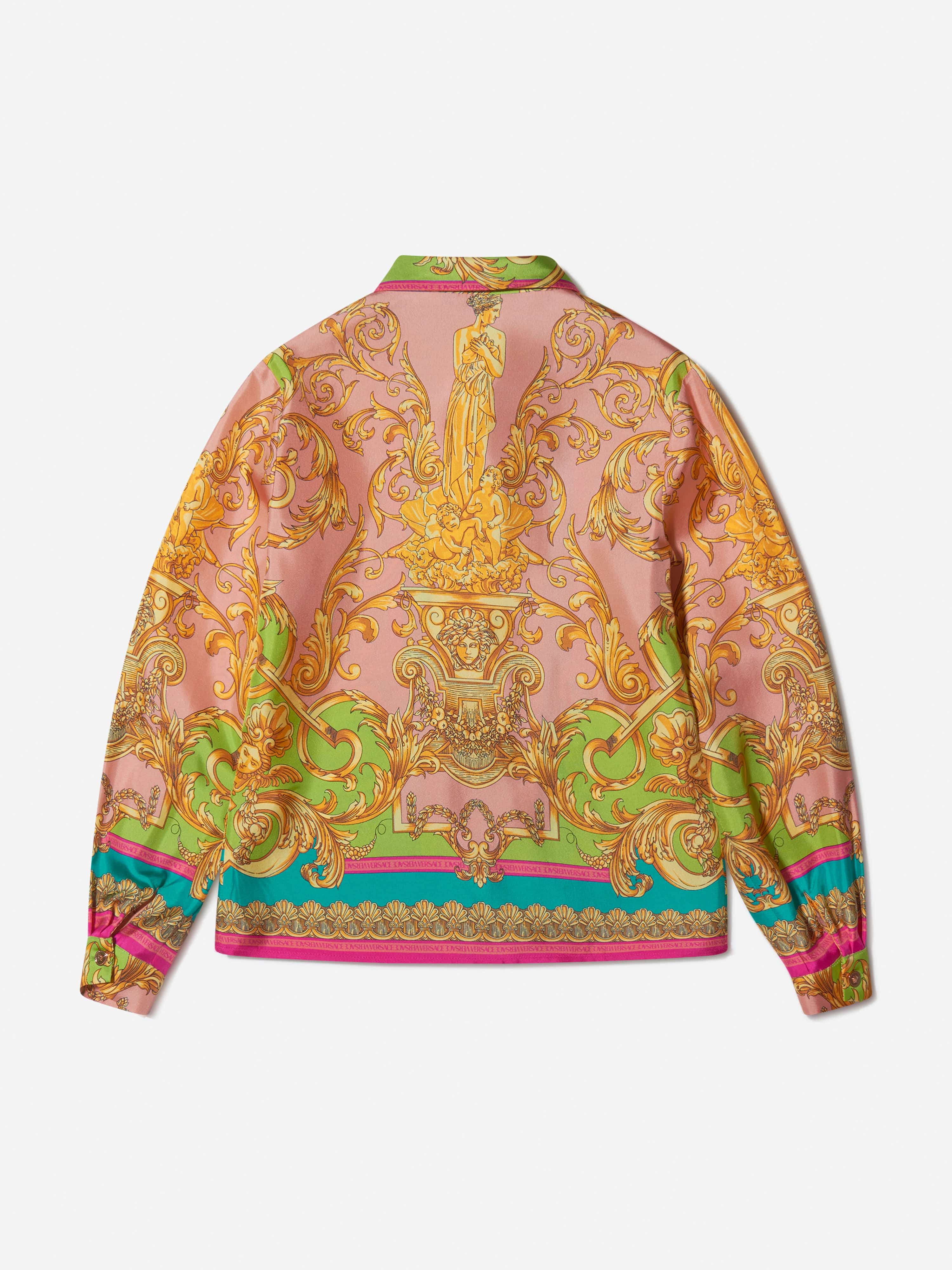 Versace Girls Silk Barocco Goddess Shirt