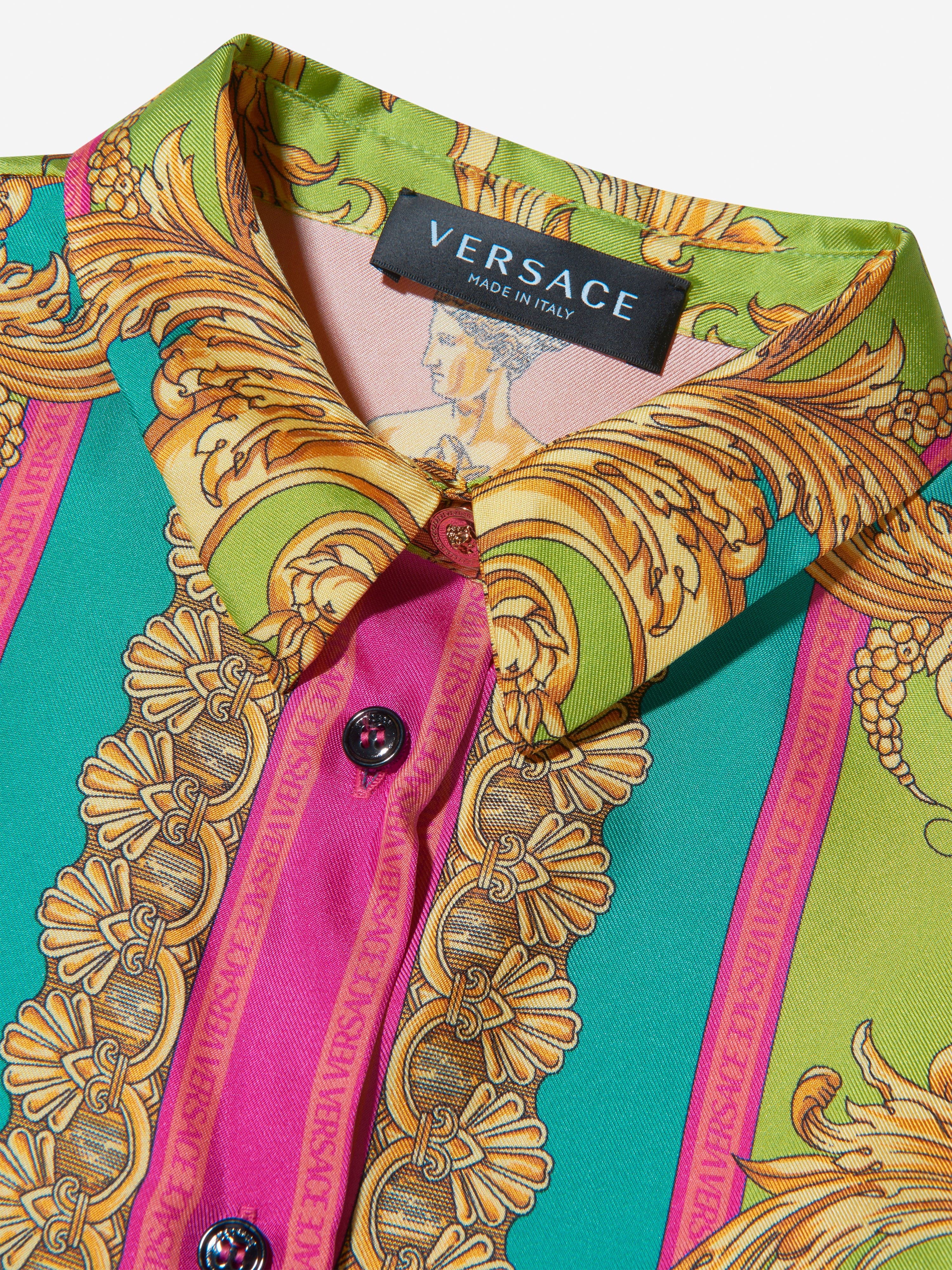 Versace Girls Silk Barocco Goddess Shirt