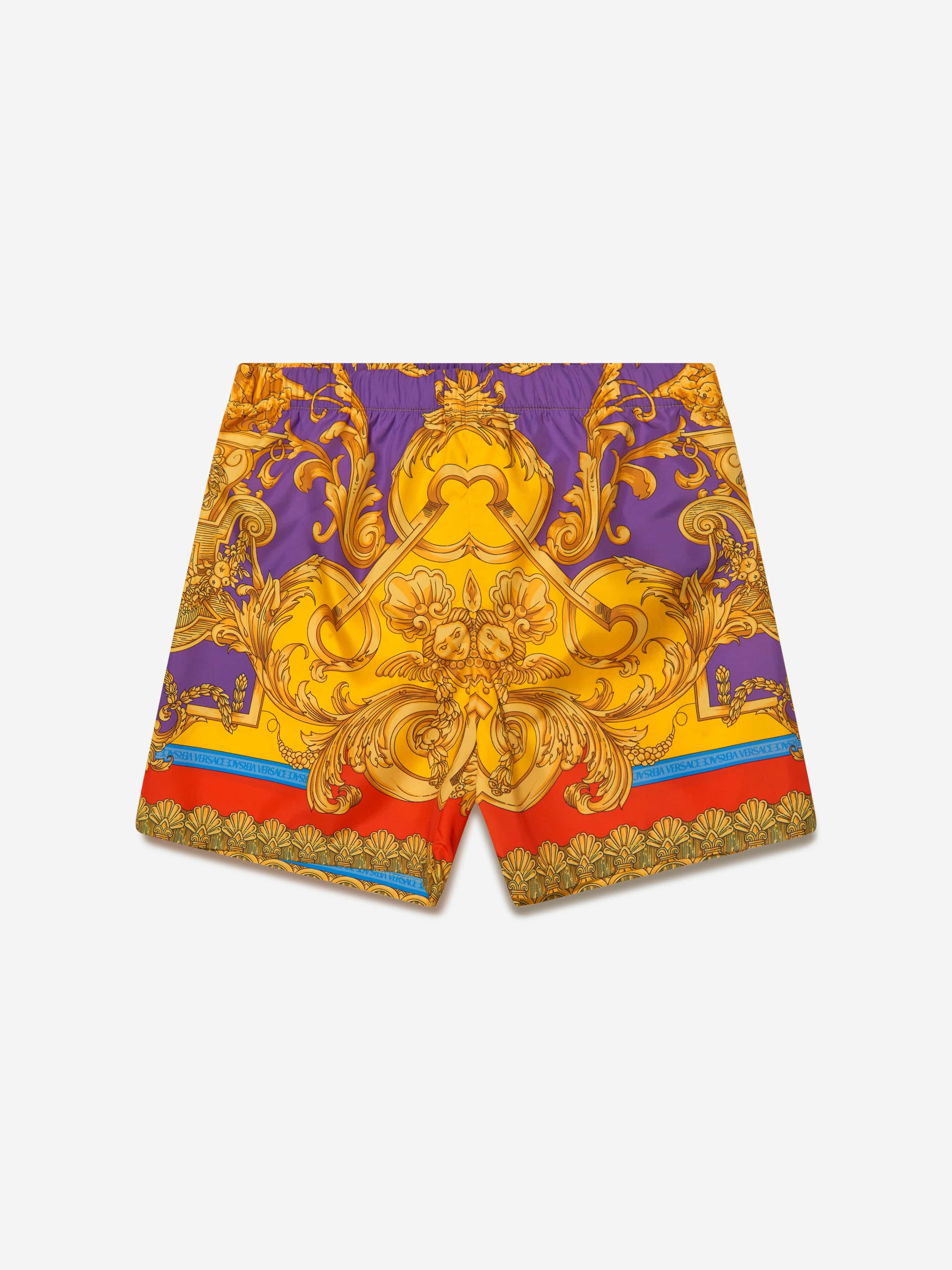 Versace Boys Royal Rebellion Print Swim Shorts