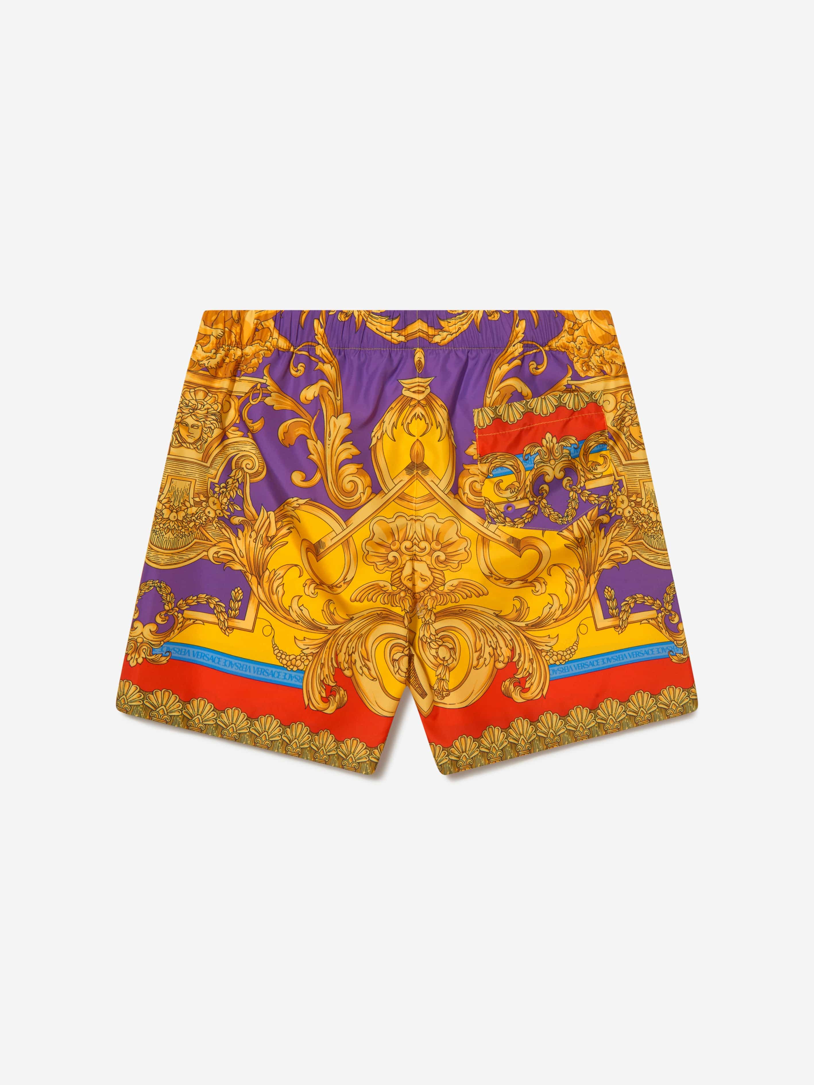 Versace Boys Royal Rebellion Print Swim Shorts