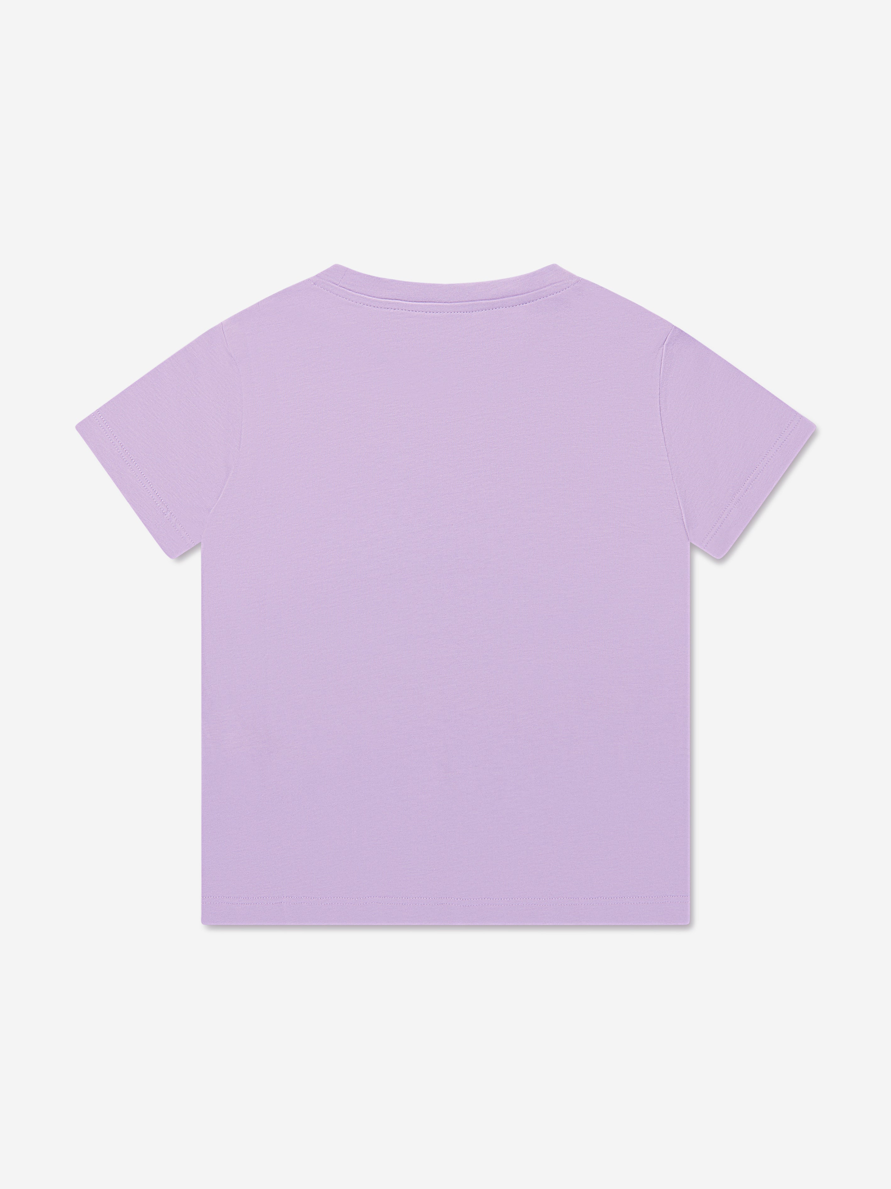 Versace Girls Crystal Medusa Logo T-Shirt in Lilac