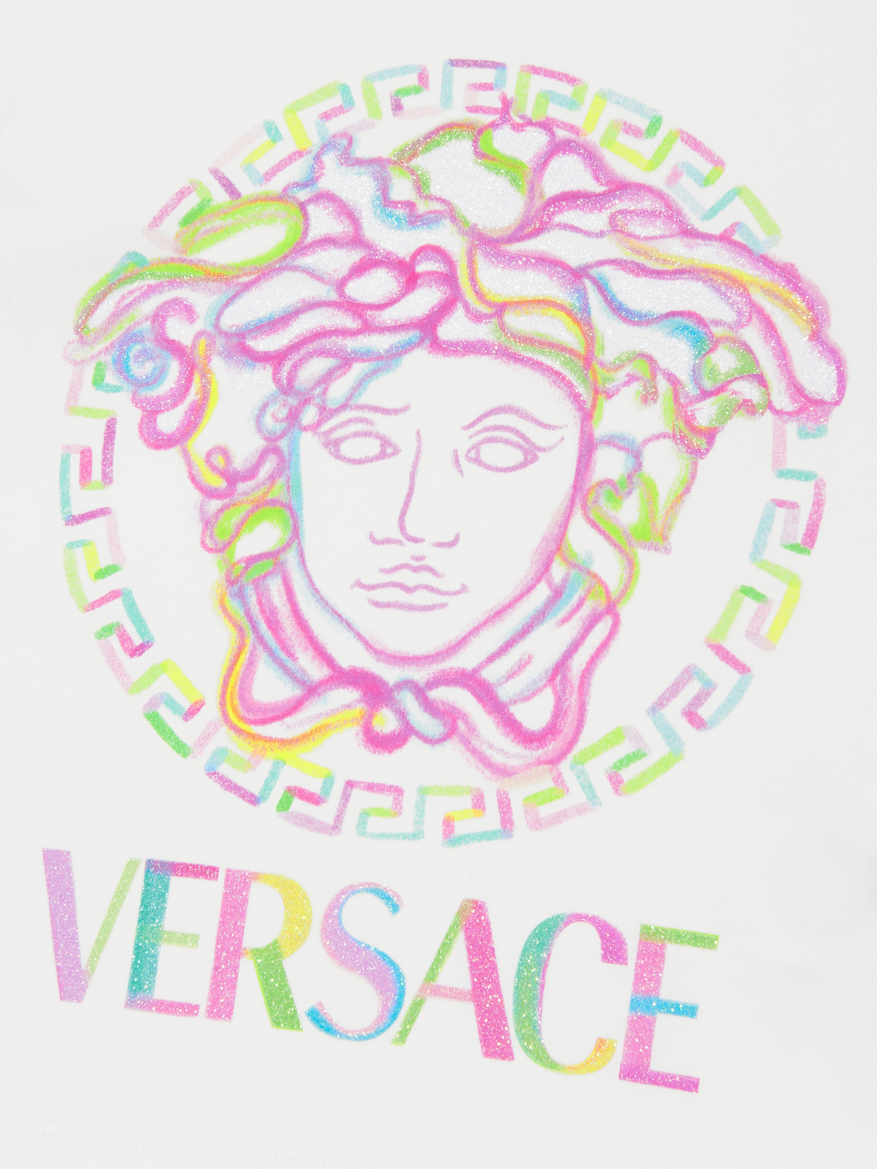 Versace Girls Medusa Logo T-Shirt in White