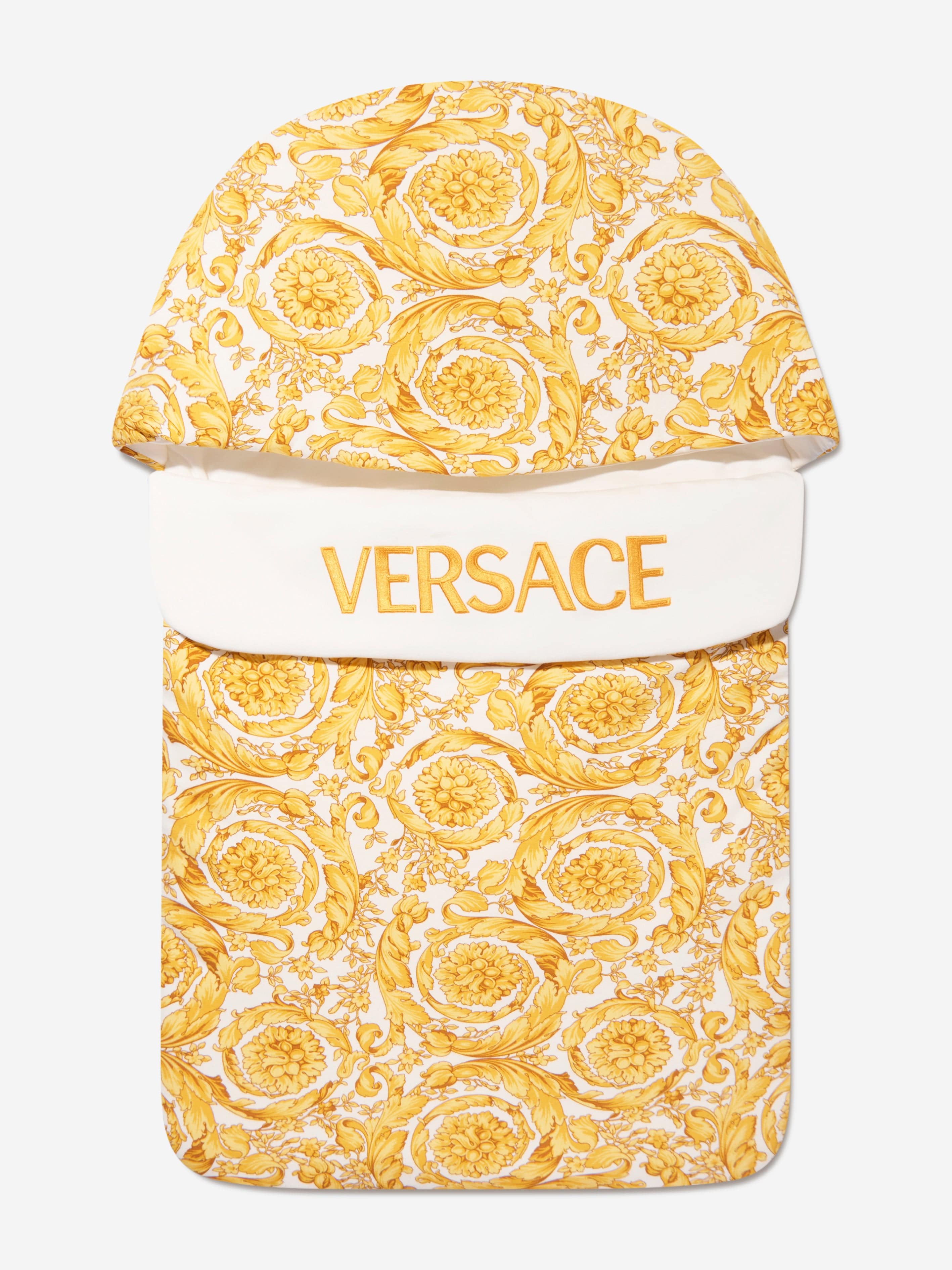 Versace Baby Barocco Print Nest in Gold