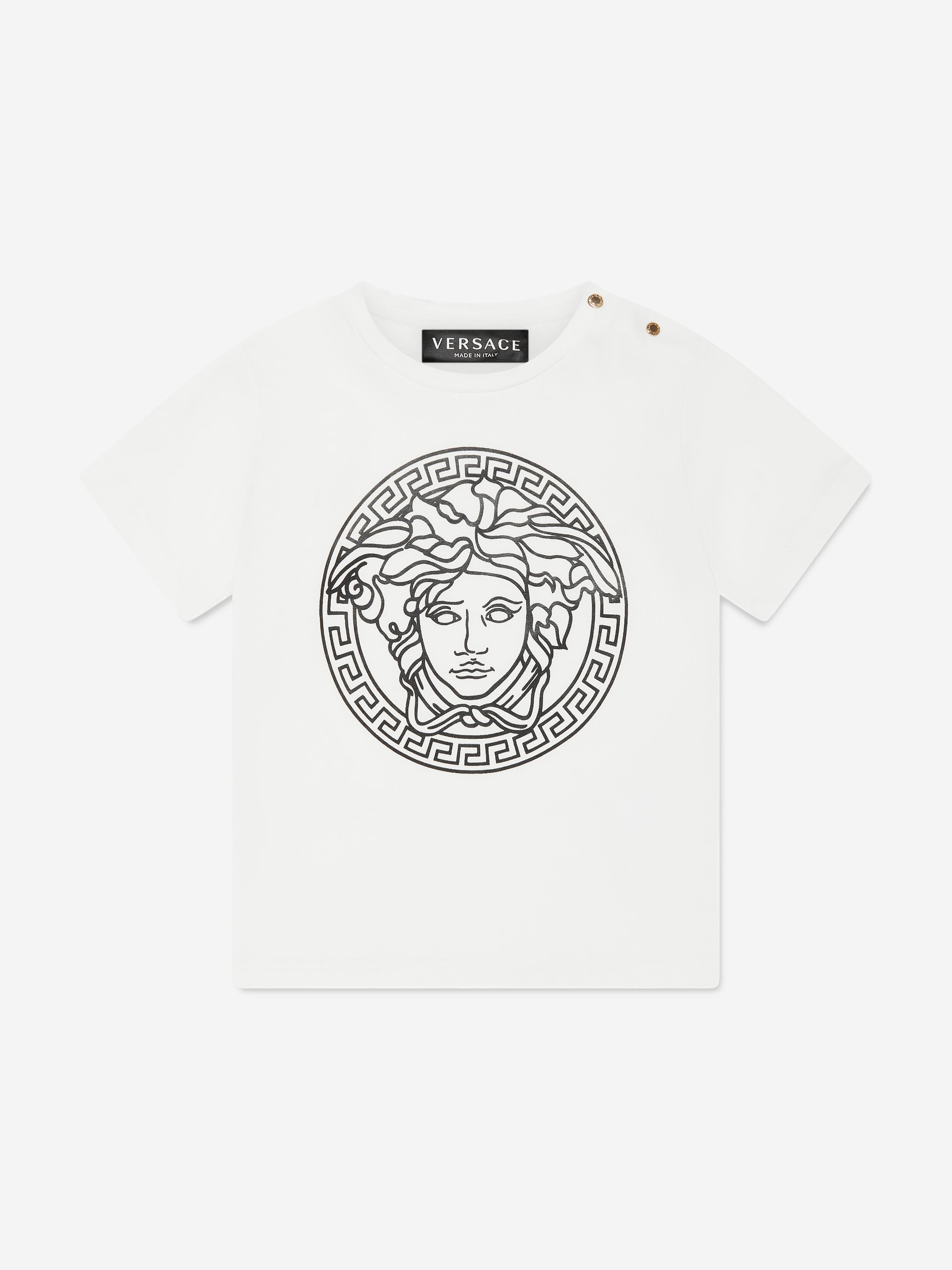 Versace Baby Medusa Logo T-Shirt in White