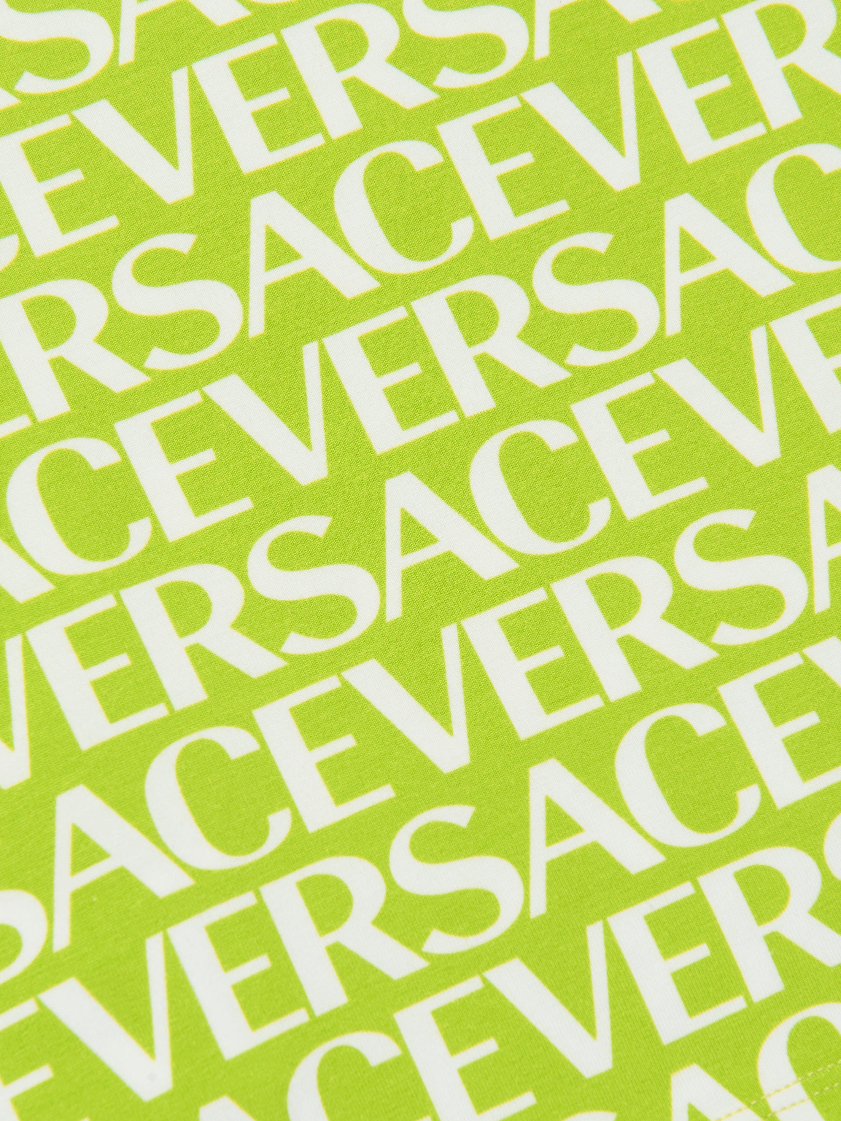 Versace Baby Logo Print T-Shirt in Green